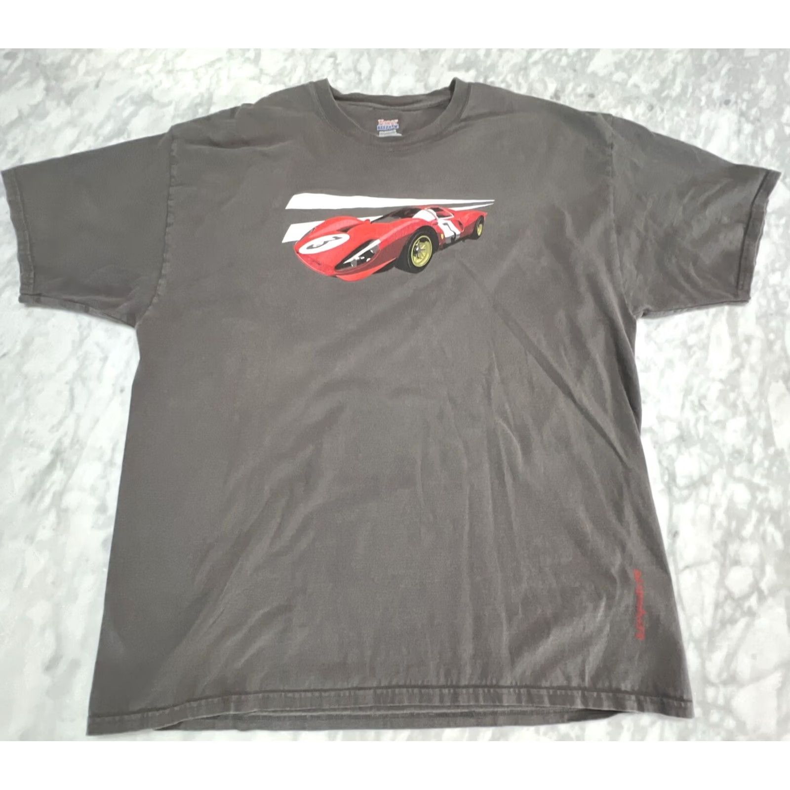 Hanes Blipshift Hanes Beffy T Graphic T shirt Cotton Race Car Cracking Gray Men’s 2XL Size US XXL / EU 58 / 5 - 4 Thumbnail