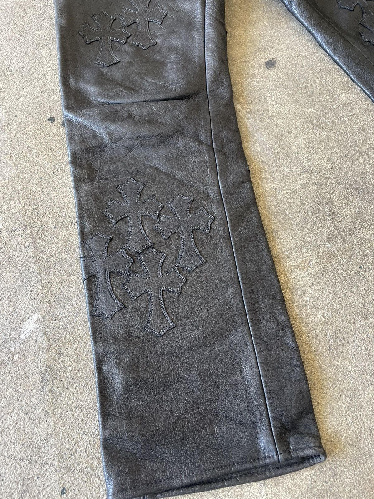 Chrome Hearts Chrome Hearts 1/1 23 Cross Patch Leather Pants Size US 32 / EU 48 - 5 Thumbnail