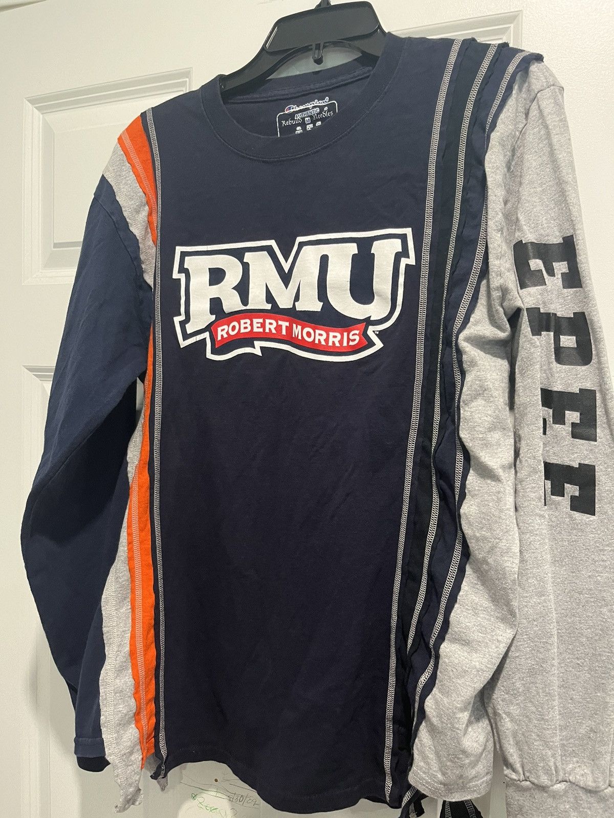image of Needles Rework Long 7 Cut Long Sleeve in Blue, Men's (Size Medium)