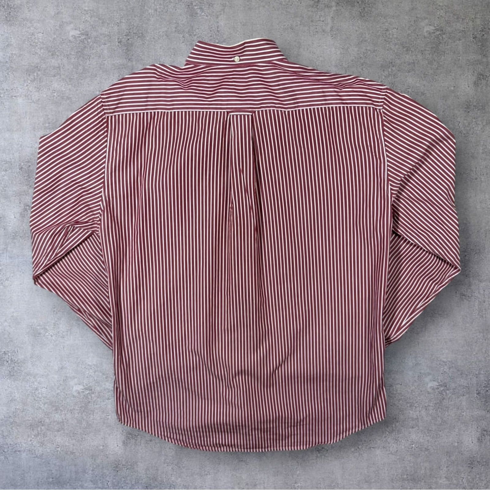 Gant GANT The Breton Regular Fit Red White Striped Long Sleeve Button-Down Shirt L Mens Size US L / EU 52-54 / 3 - 5 Thumbnail