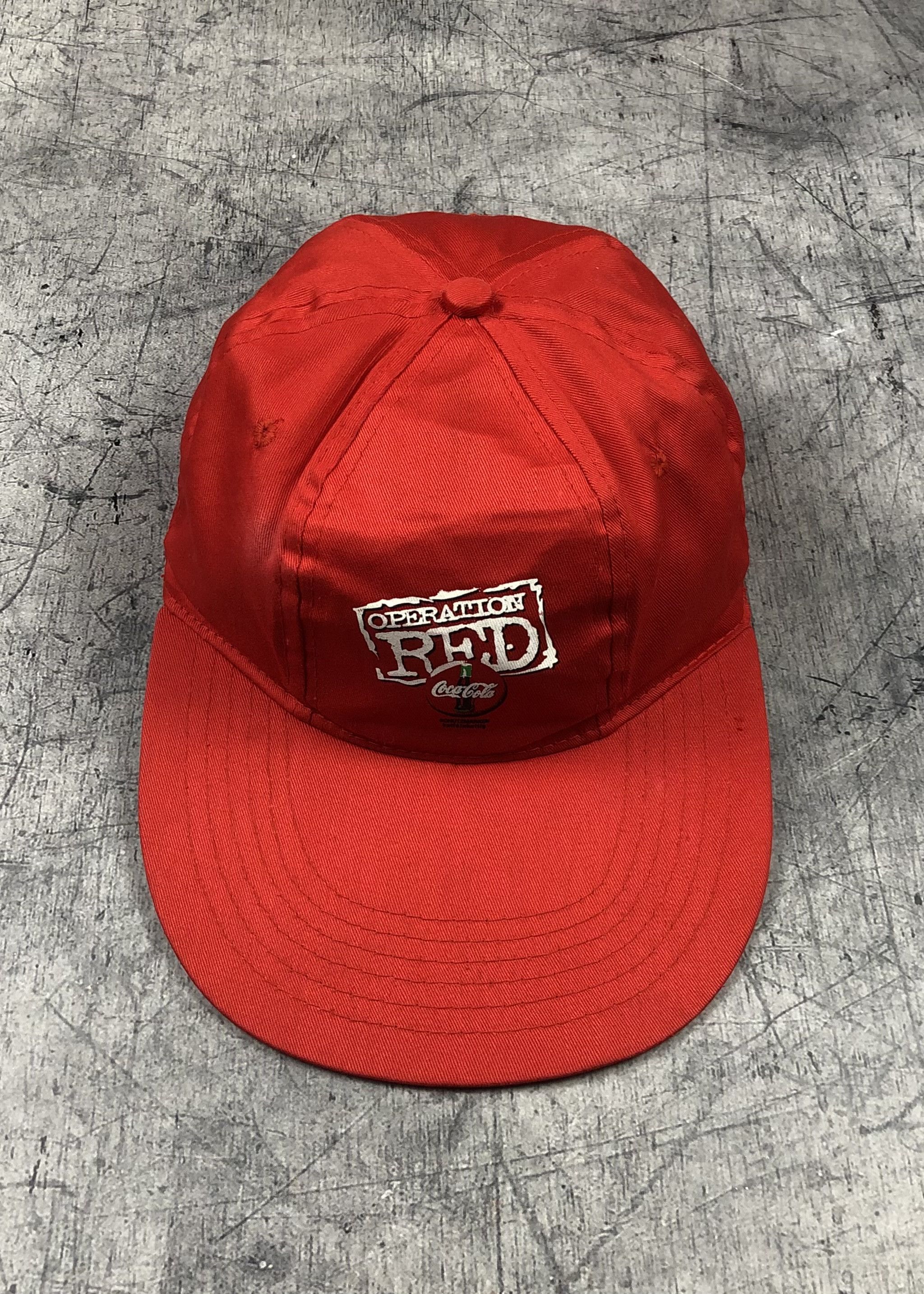 Coca Cola Vintage 90s Coca-Cola Red Operation Caffeine Long Visor Cap Size ONE SIZE - 1 Thumbnail