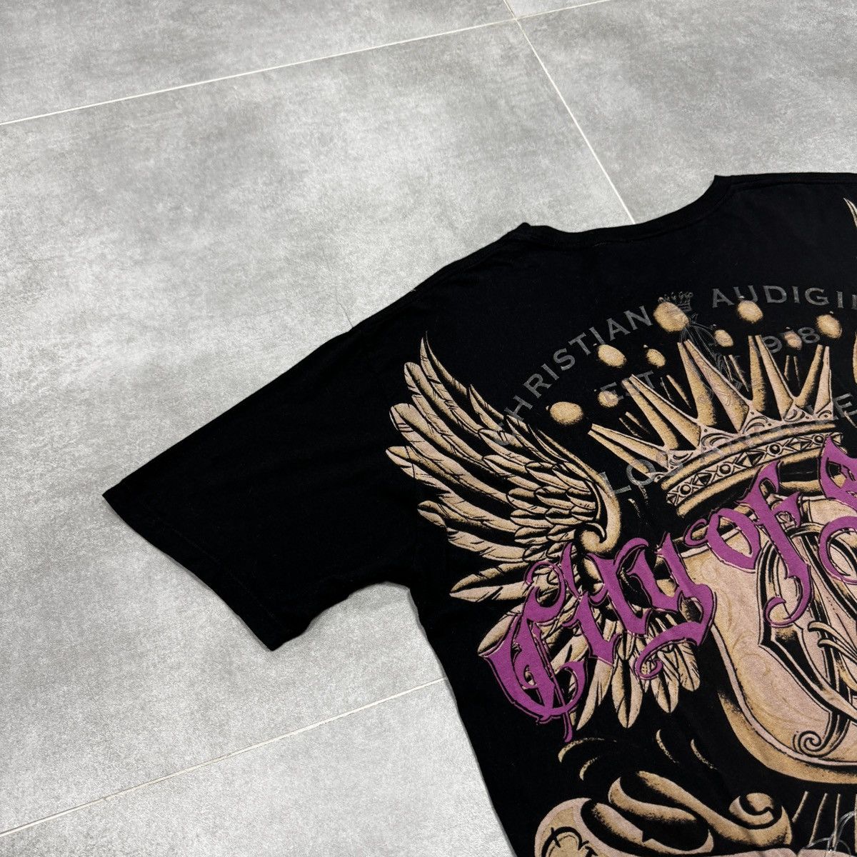 Christian Audigier Christian Audigier Los Angeles Skulls Crown Tattoo T-Shirt Size US L / EU 52-54 / 3 - 16 Thumbnail