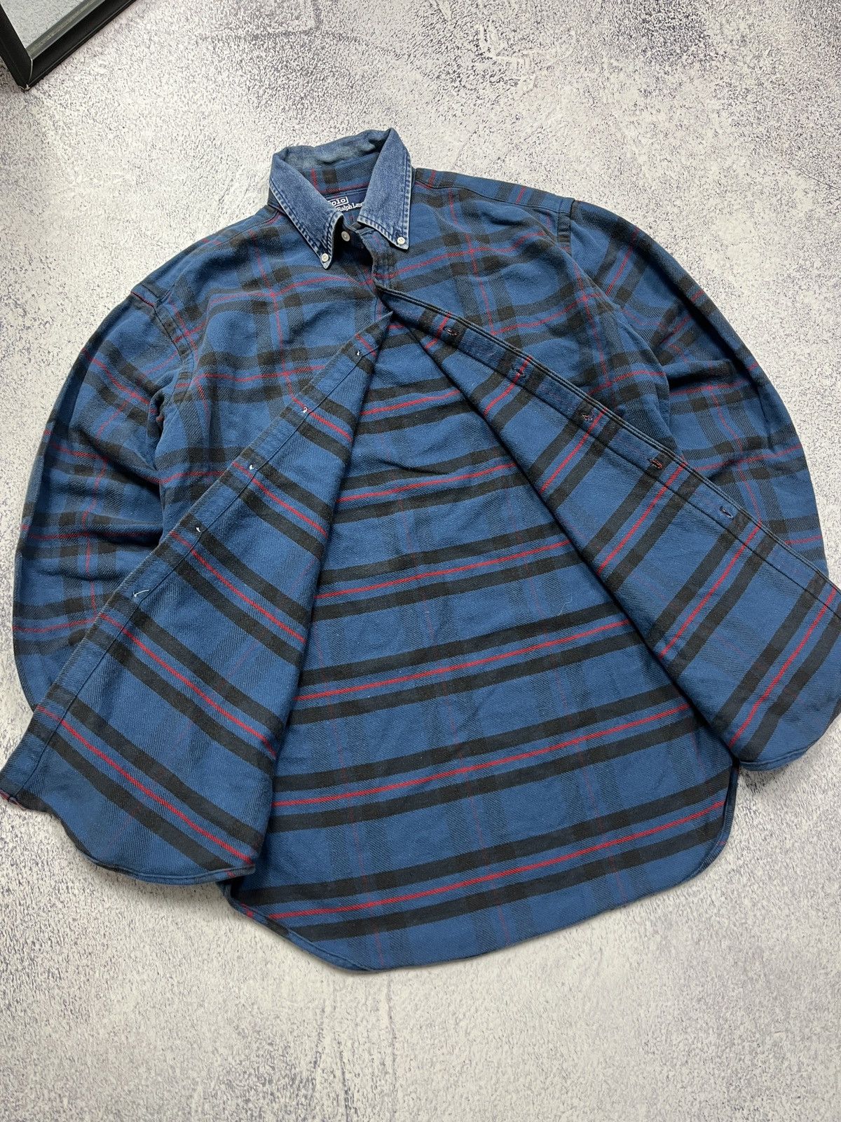 Flannel Polo Ralph Lauren Flannel Plaid Check Button Up Shirt 90’s Size US M / EU 48-50 / 2 - 8 Thumbnail