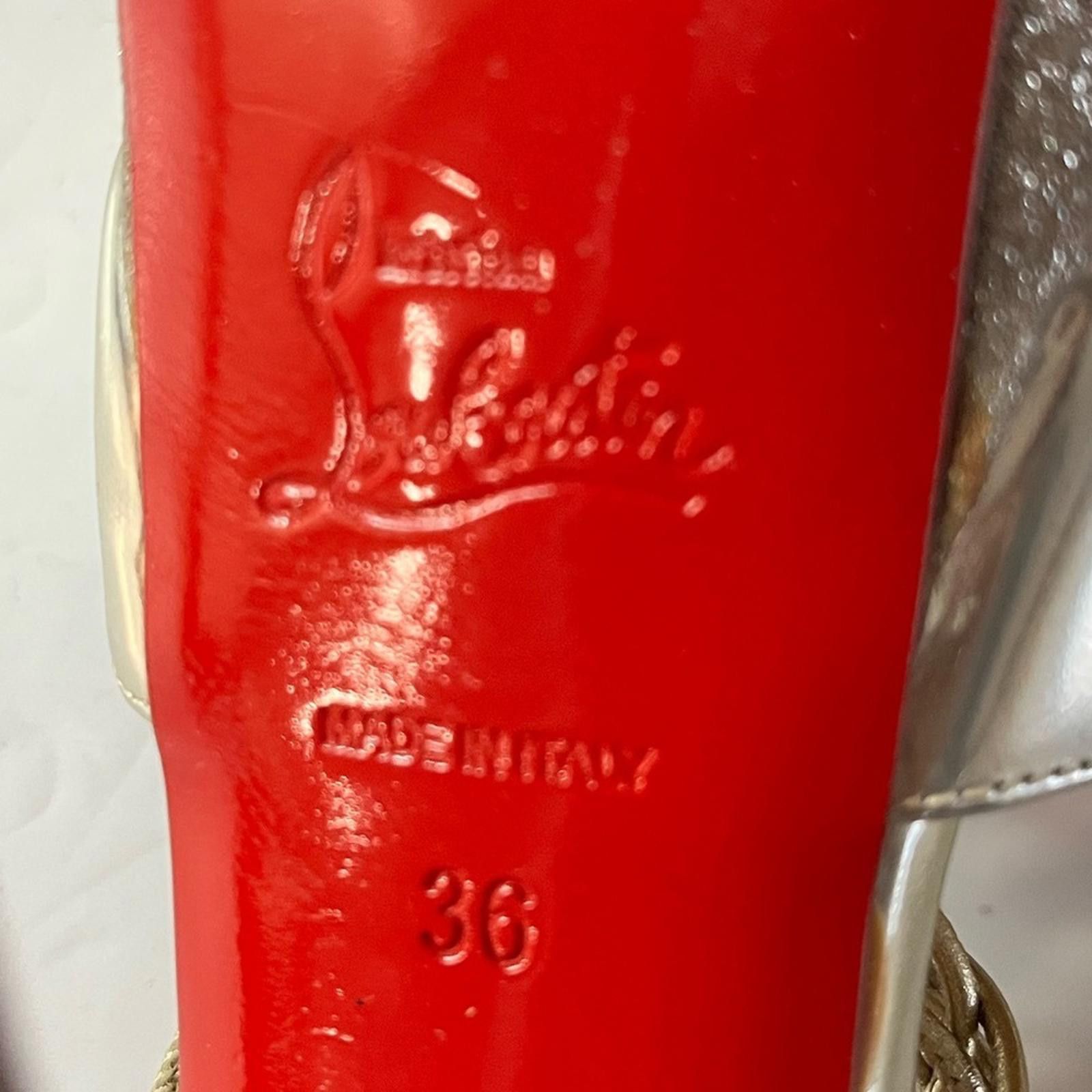 Christian Louboutin Christian Louboutin Lady Peep Glitter Platform Heels EU 36 Size US 5.5 / IT 35.5 - 4 Thumbnail
