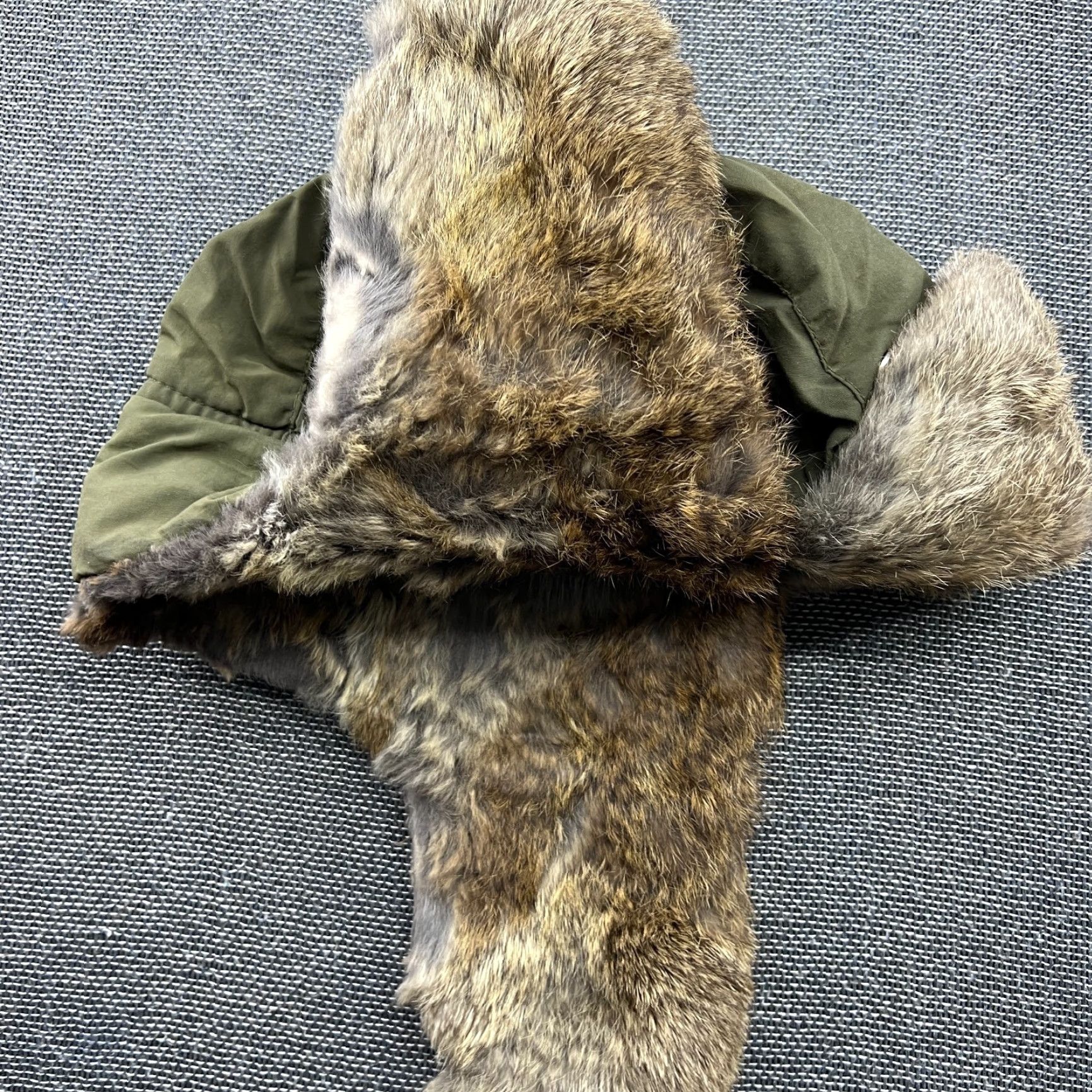 Vintage Wigens Rabbit Fur Trapper Hat Size L-XL Ushanka Aviator Ear Flap Green Mens Womens Unisex Adults Trapper Hat Thermal Ear Flap Holiday Vintage No N/A Size ONE SIZE - 7 Thumbnail