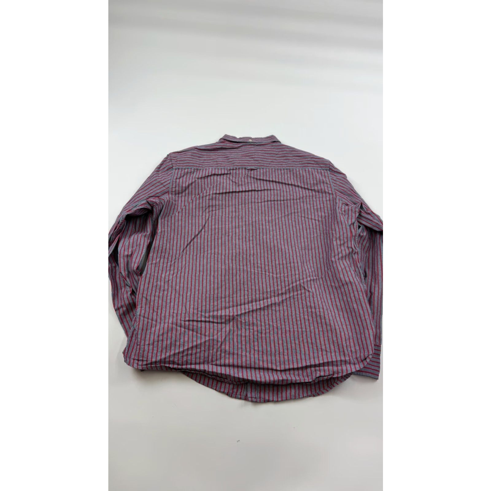 Ben Sherman Ben Sherman Shirt Mens 2XL Gray Red Striped Long Sleeve Button-Down Collared Shirt Casual Outdoor Pocketed Mens 2XL Size US XXL / EU 58 / 5 - 5 Thumbnail