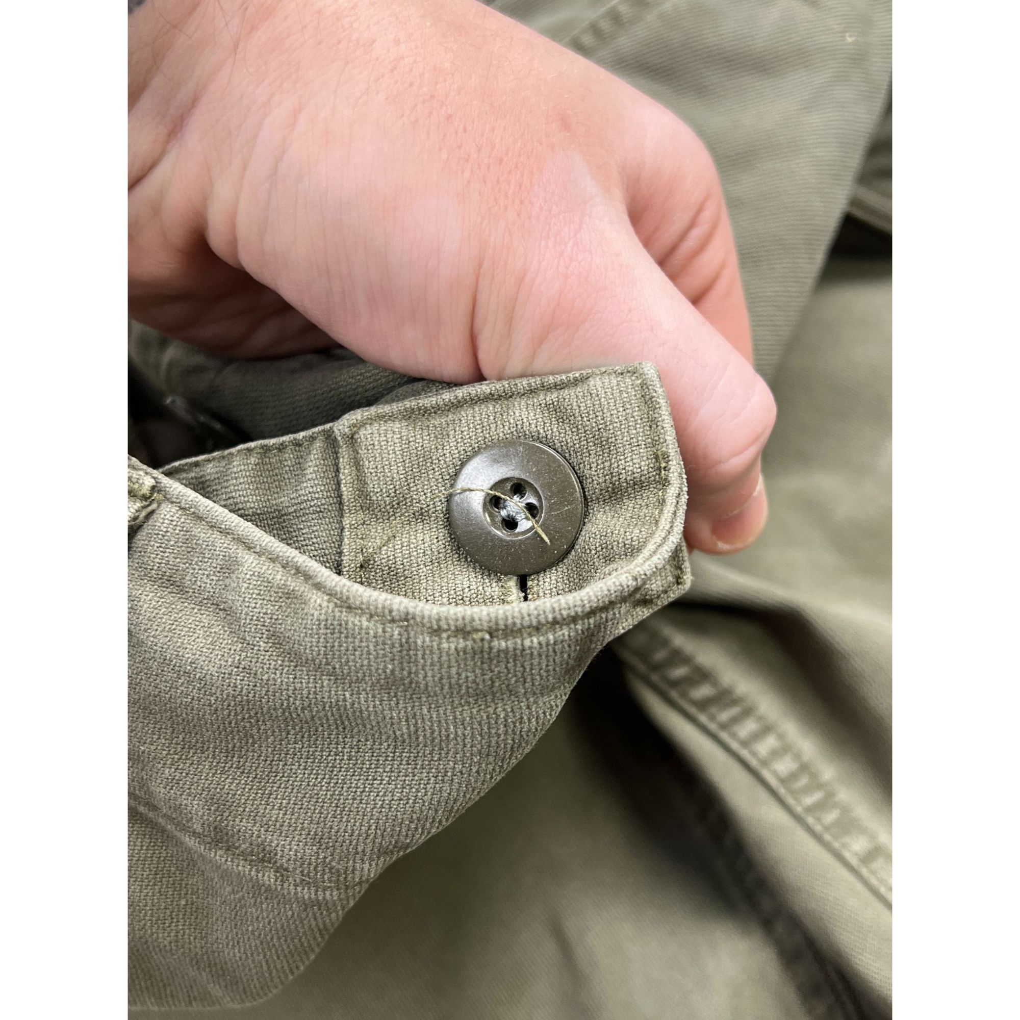 Vintage 1989 Vintage Olive Green Cargo Pants (Y0984) Size US 33 - 4 Thumbnail