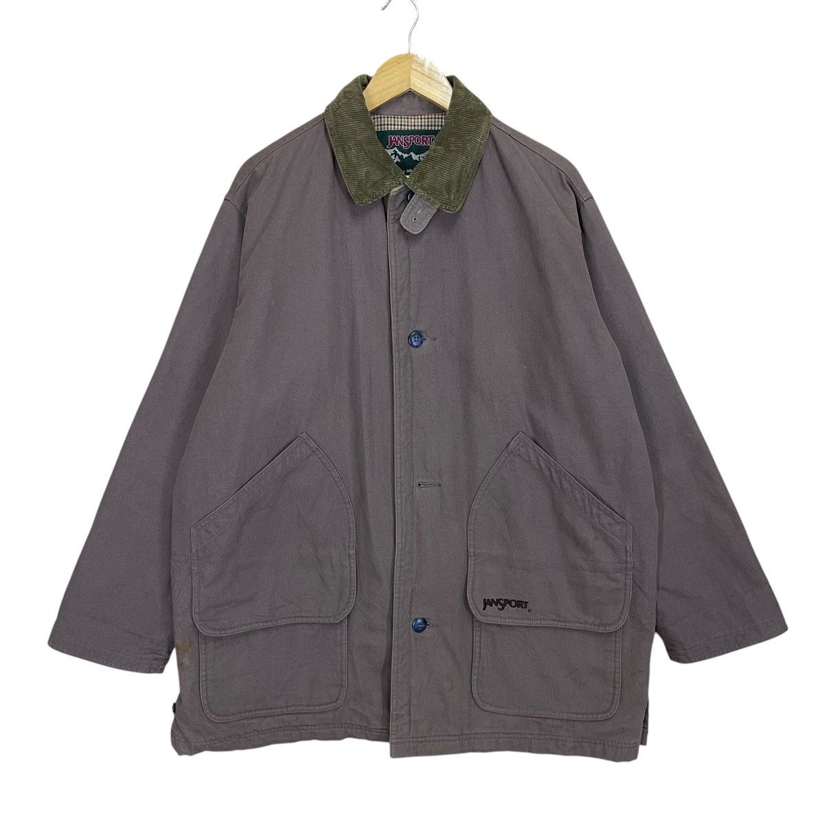 Jansport Vintage 90s Jansports Duck Canvas Button Jacket Size XL Size US XL / EU 56 / 4 - 2 Thumbnail