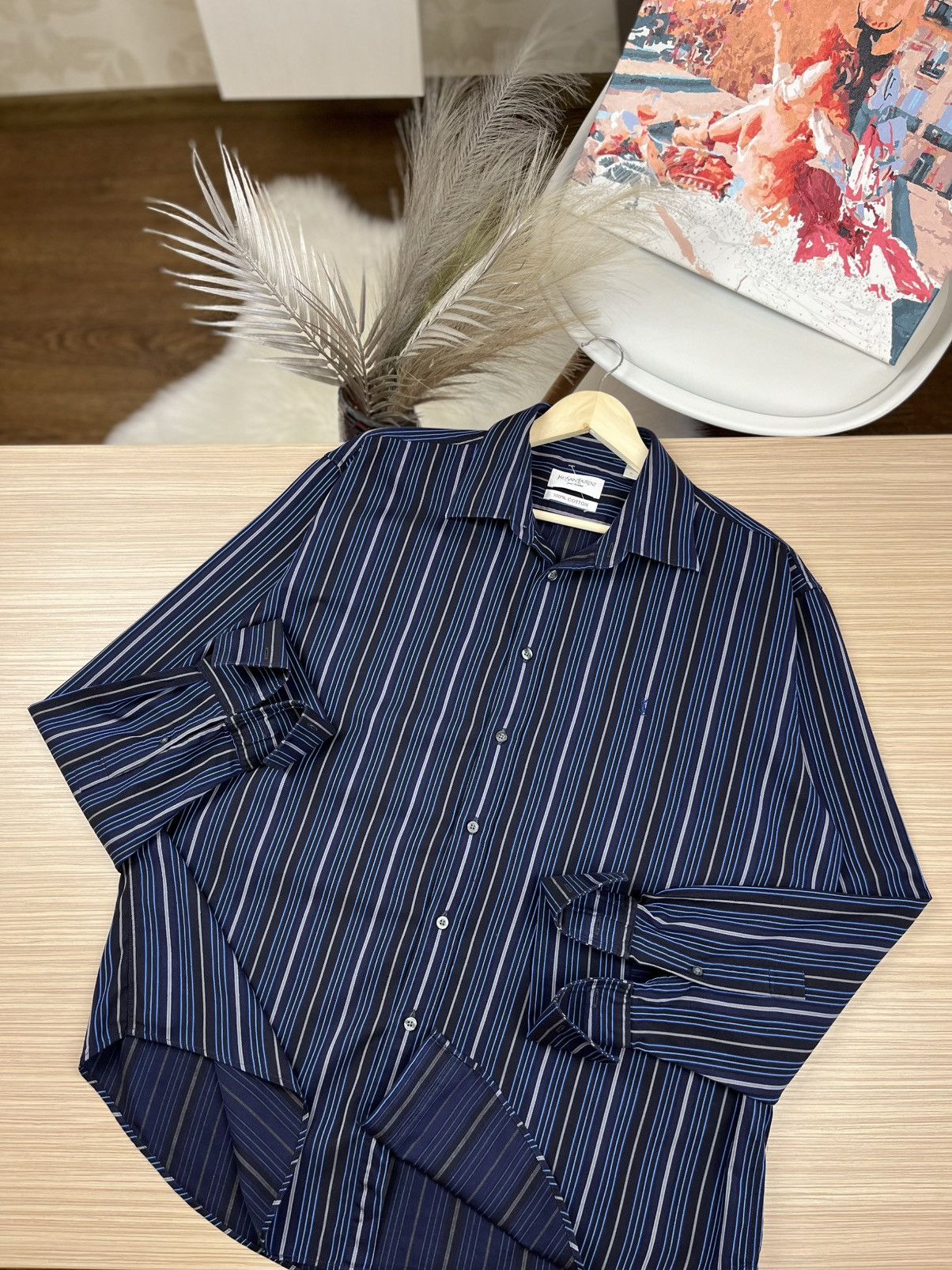 Vintage × Yves Saint Laurent Very crazy Vintage YSL Shirt Size US XL / EU 56 / 4 - 1 Thumbnail