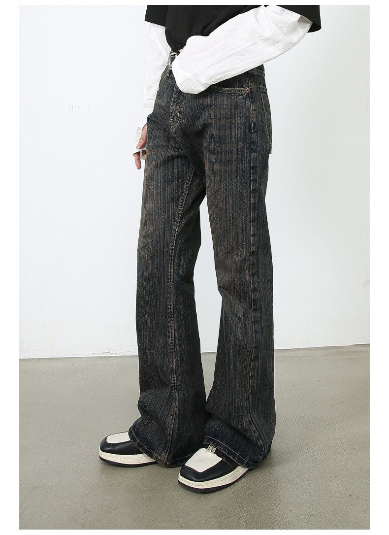 Japanese Brand × Jean Vinage washed distressed loose straight-leg flared jeans Size US 32 / EU 48 - 3 Thumbnail