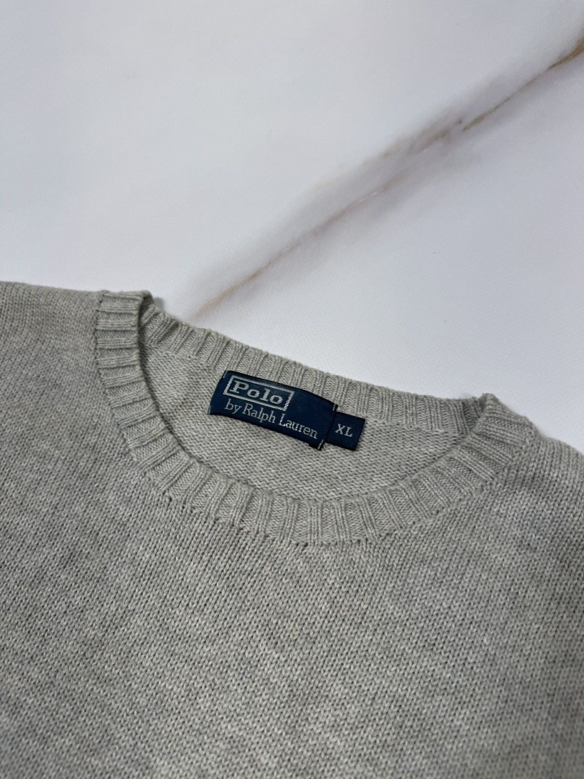 Polo Ralph Lauren Vintage Polo Ralph Lauren Gray Crewneck Knit Sweater Size US XL / EU 56 / 4 - 4 Thumbnail