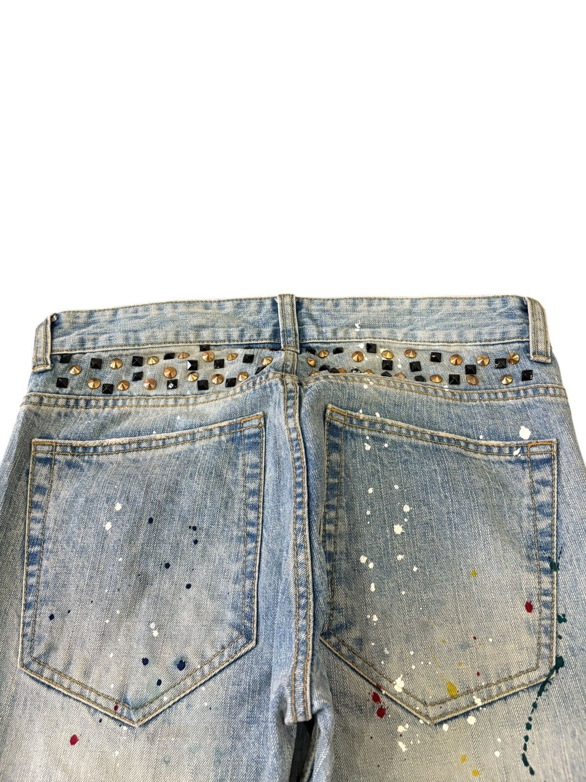 If Six Was Nine Vintage Japanese Brand Crazy Punk Distress Bootcut Jeans Size US 32 / EU 48 - 8 Thumbnail