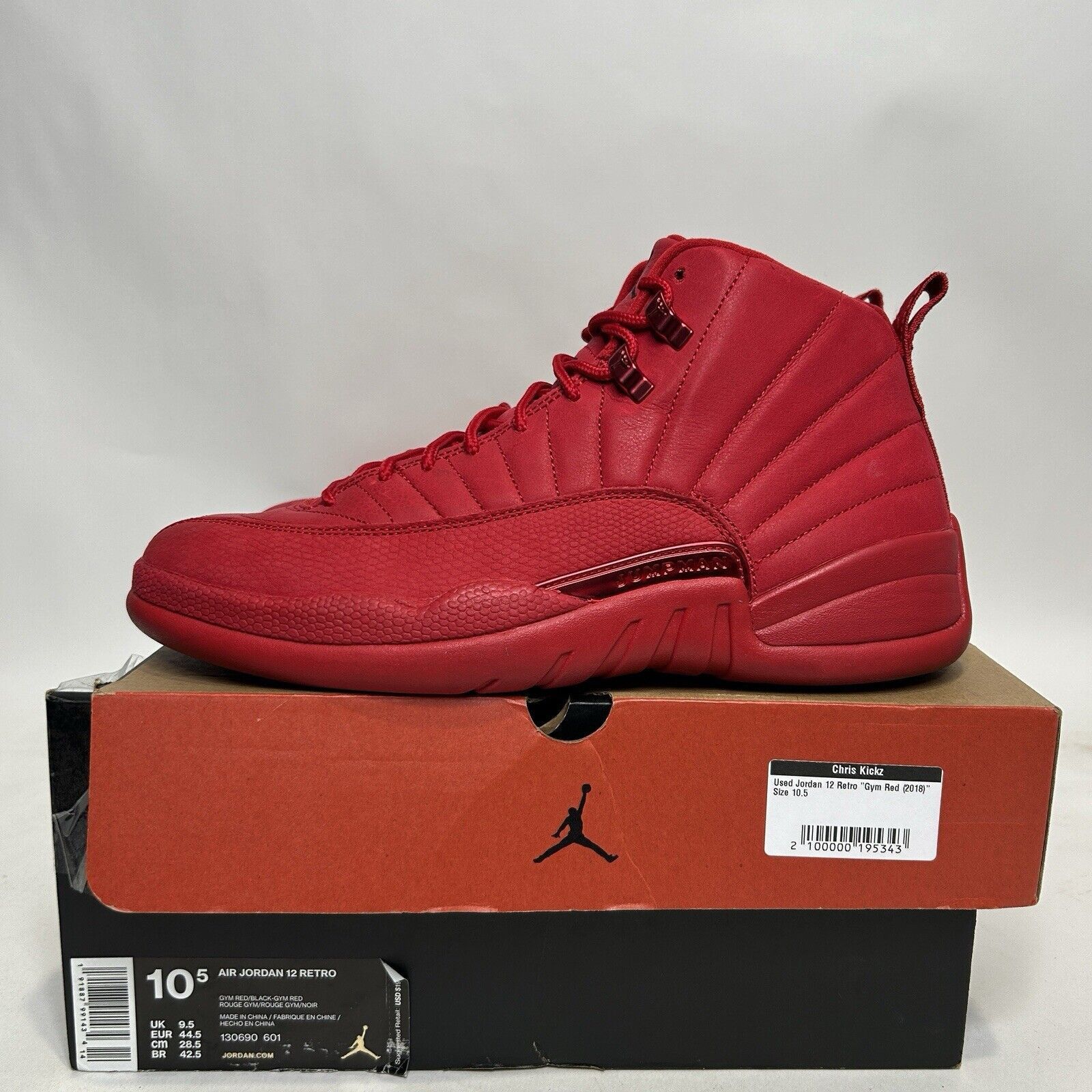 Nike Nike Air Jordan 12 Retro OG “Gym Red/Triple Red” Size US 10.5 / EU 43-44 - 5 Thumbnail