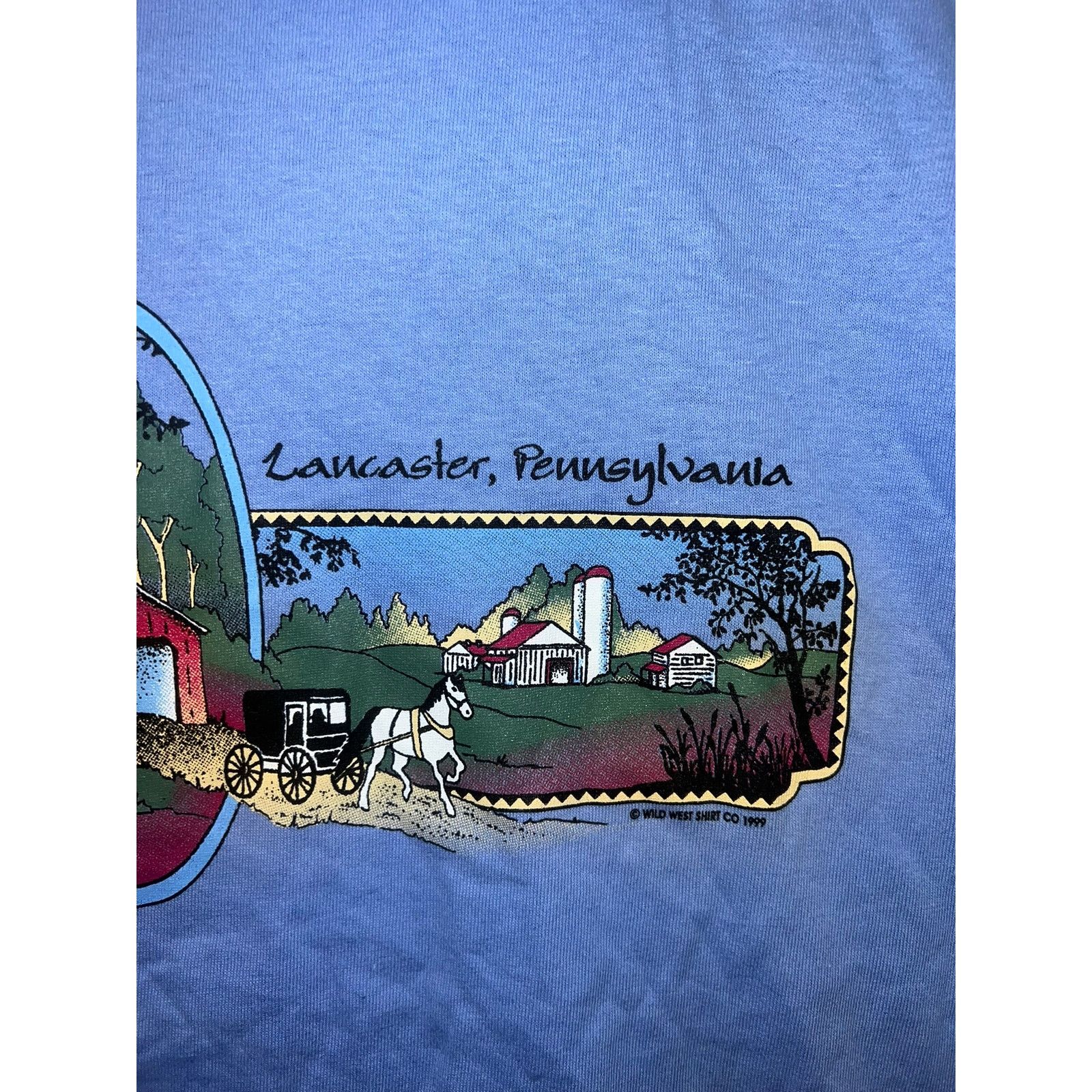 Jerzees Vintage Lancaster Shirt Pennsylvania PA Farm Graphic Medium Size US M / EU 48-50 / 2 - 4 Thumbnail