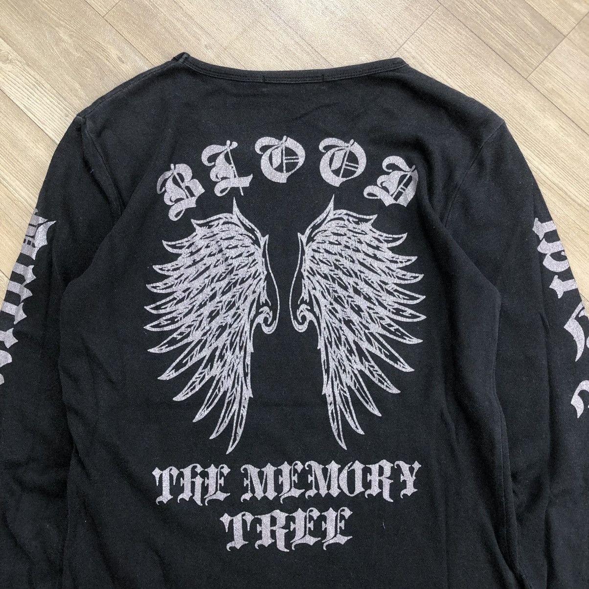 If Six Was Nine × Japanese Brand × Le Grande Bleu (L.G.B.) 2000s Soky Bal Wings Tribal Poem Lgb Style Long Sleeve Size US M / EU 48-50 / 2 - 12 Thumbnail