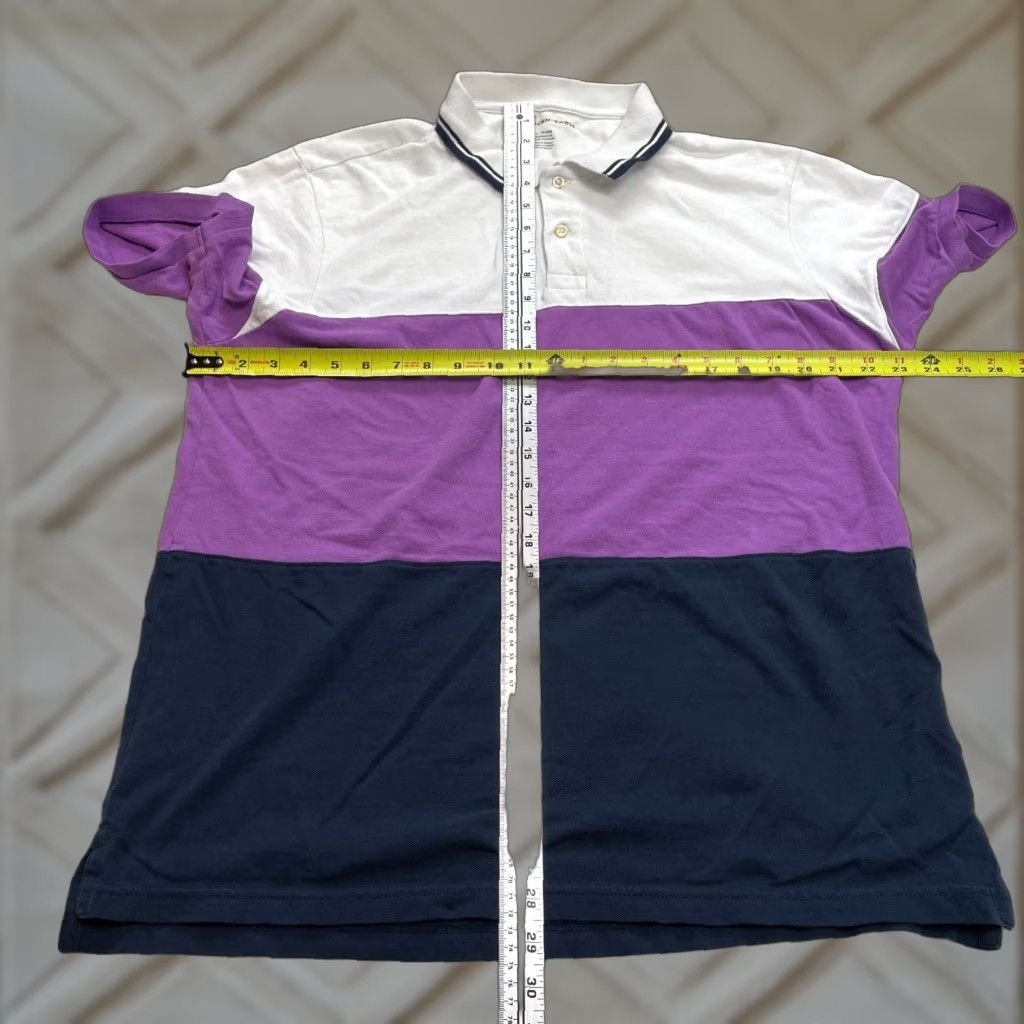 American Eagle Outfitters American Eagle Outfitters Polo Shirt Mens XL White Blue Colorblock Golf Rugby Standard Fit Size US XL / EU 56 / 4 - 1 Thumbnail