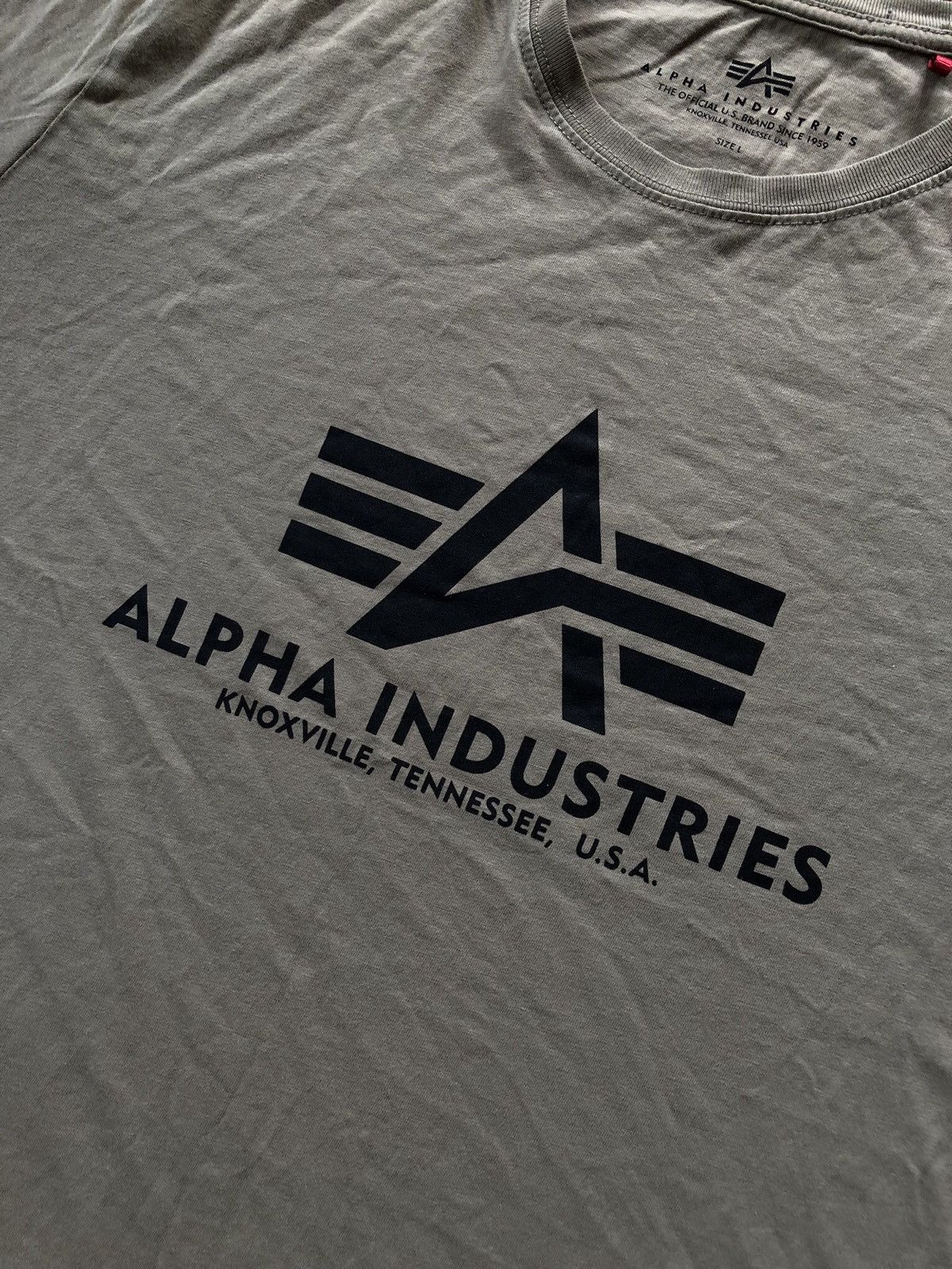 Alpha Industries × Vintage 🫒 ALPHA INDUSTRIES RETRO T-SHIRT BIG LOGO Y2K 90’s Size US L / EU 52-54 / 3 - 2 Thumbnail
