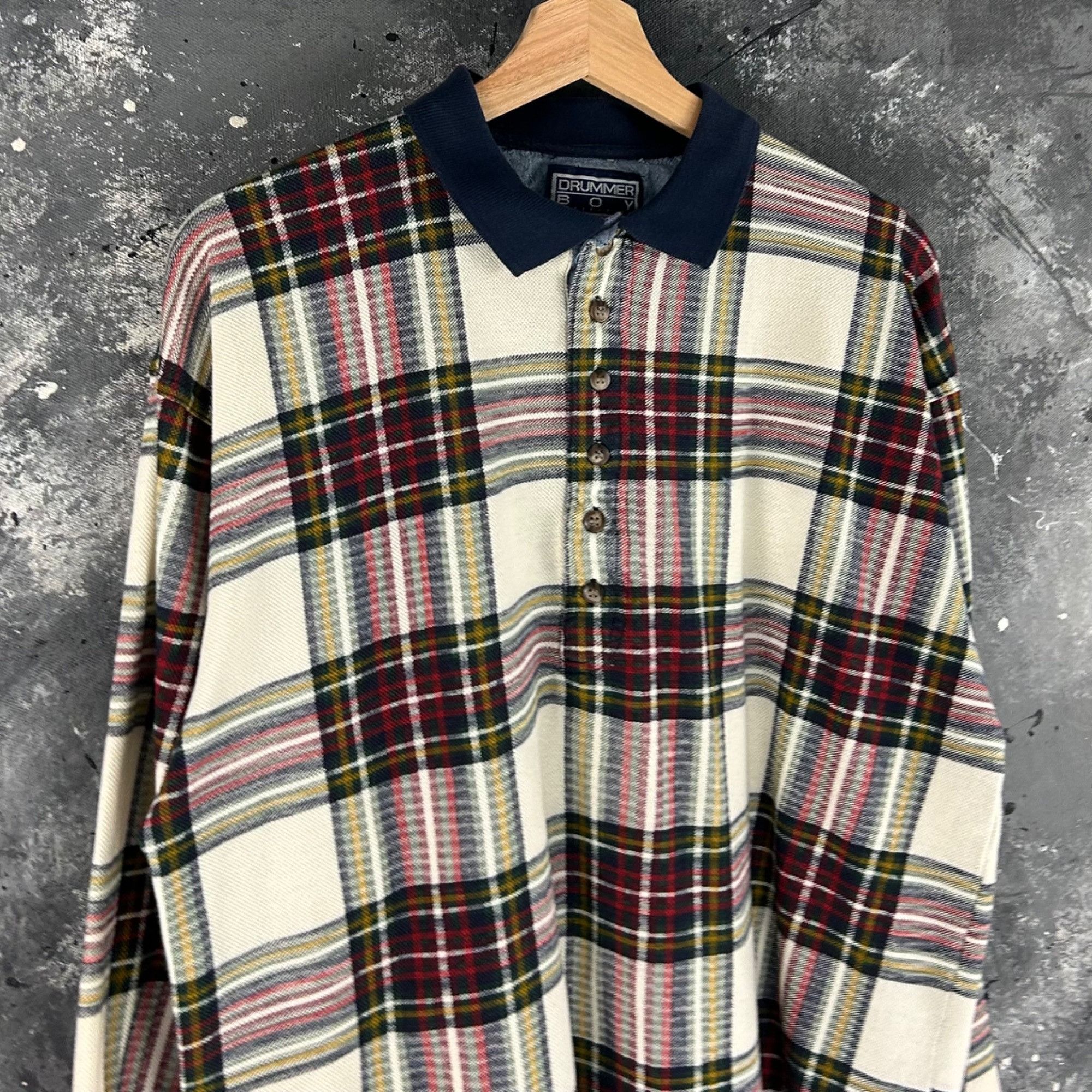 Bugle Boy Vintage 1990’s Drummer Boy plaid rugby long sleeve Size US M / EU 48-50 / 2 - 2 Thumbnail