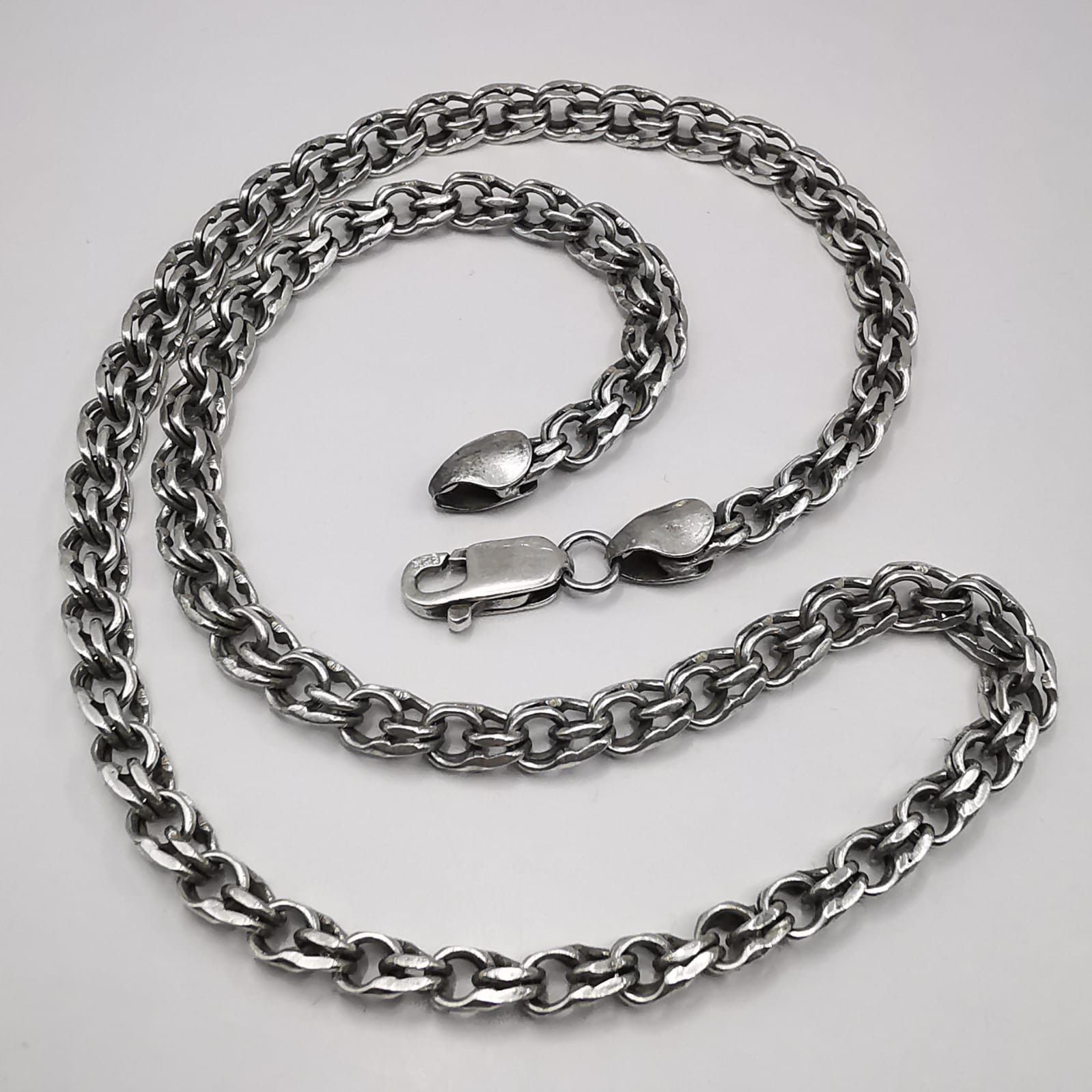 Sterling Silver Vintage Jewelry Chain, 925 Sterling Silver, Signed 45,42g Size ONE SIZE - 1 Thumbnail