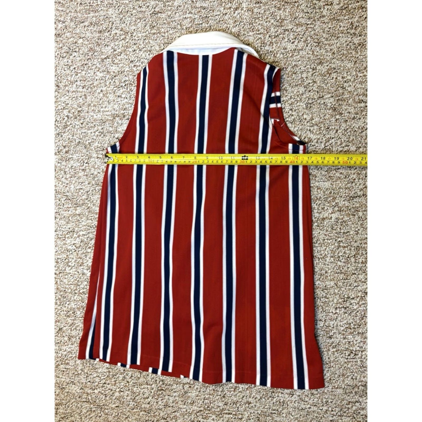 Vintage VINTAGE 1990s Dan Howard Red Striped Maternity Collared Blouse Cottagecore Sz 12 Shirt Womens Size M / US 6-8 / IT 42-44 - 7 Thumbnail