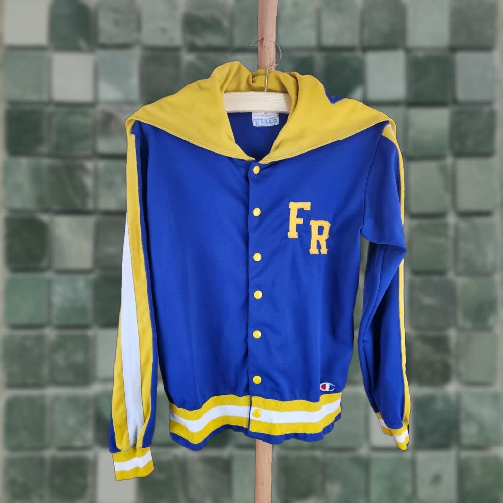 Champion VINTAGE Champion Panthers TRACK JACKET WITH HOODIE SZ SMALL Jacket Mens Blue 80s Football Panthers Hooded Windbreaker 1990s Size US S / EU 44-46 / 1 - 1 Thumbnail