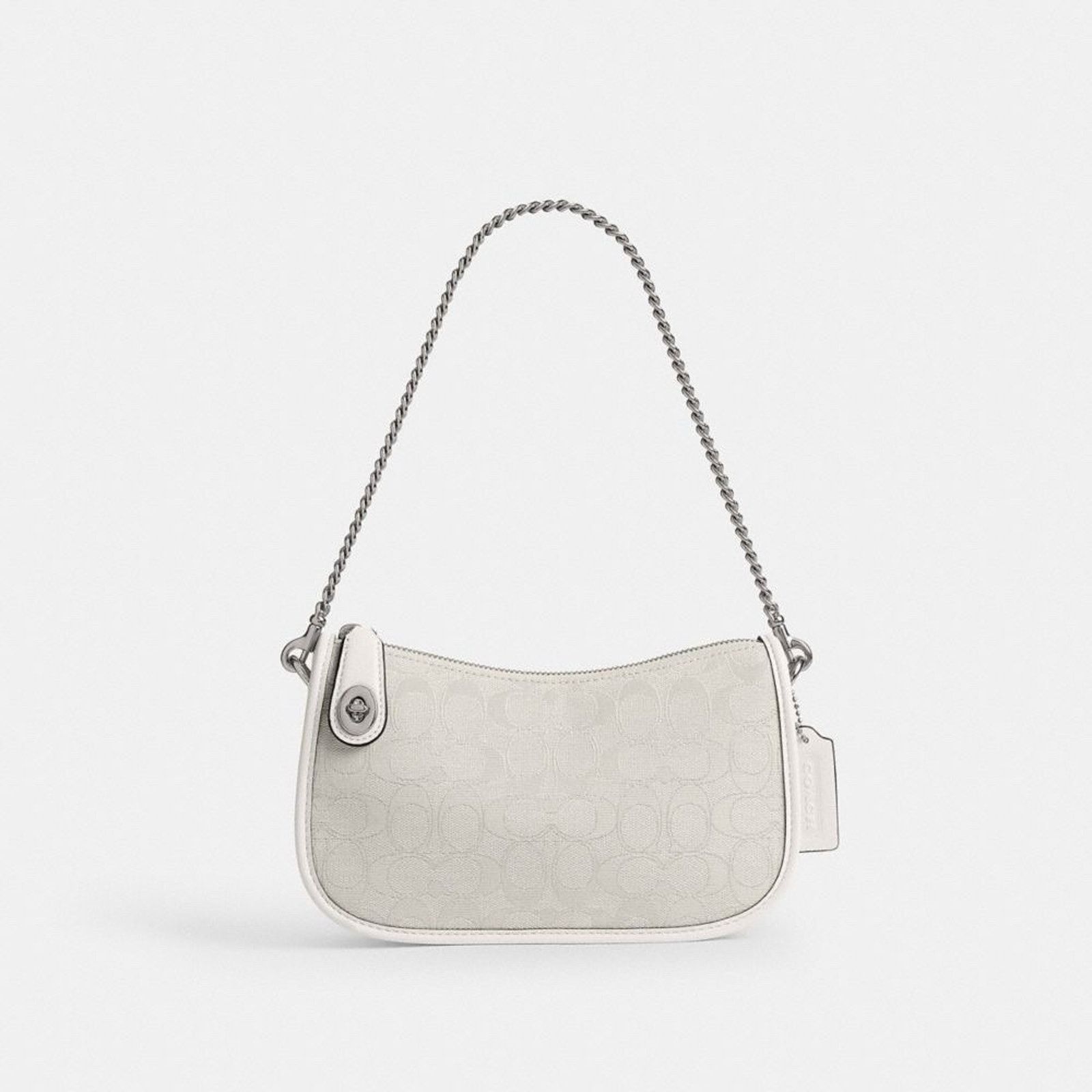 Coach NWT Coach Swinger CAM48 Silver/Cloud Chalk Bag Size ONE SIZE - 8 Thumbnail