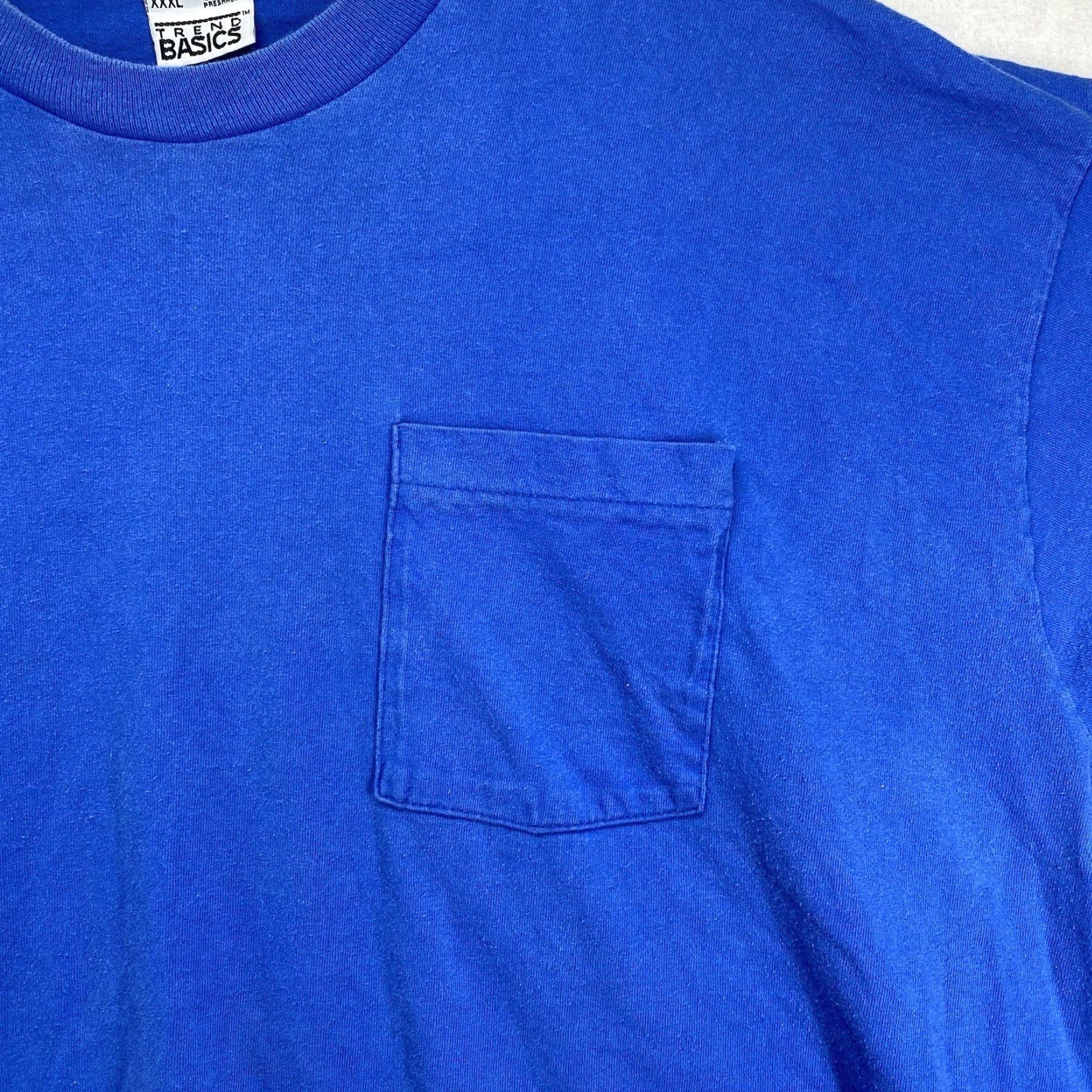 Vintage VINTAGE Trend Basics Men’s T-Shirt Crew Neck Short Sleeve 2XL Cotton Blend Blue Earth Tones Punk Grunge Street Size US XXL / EU 58 / 5 - 3 Thumbnail