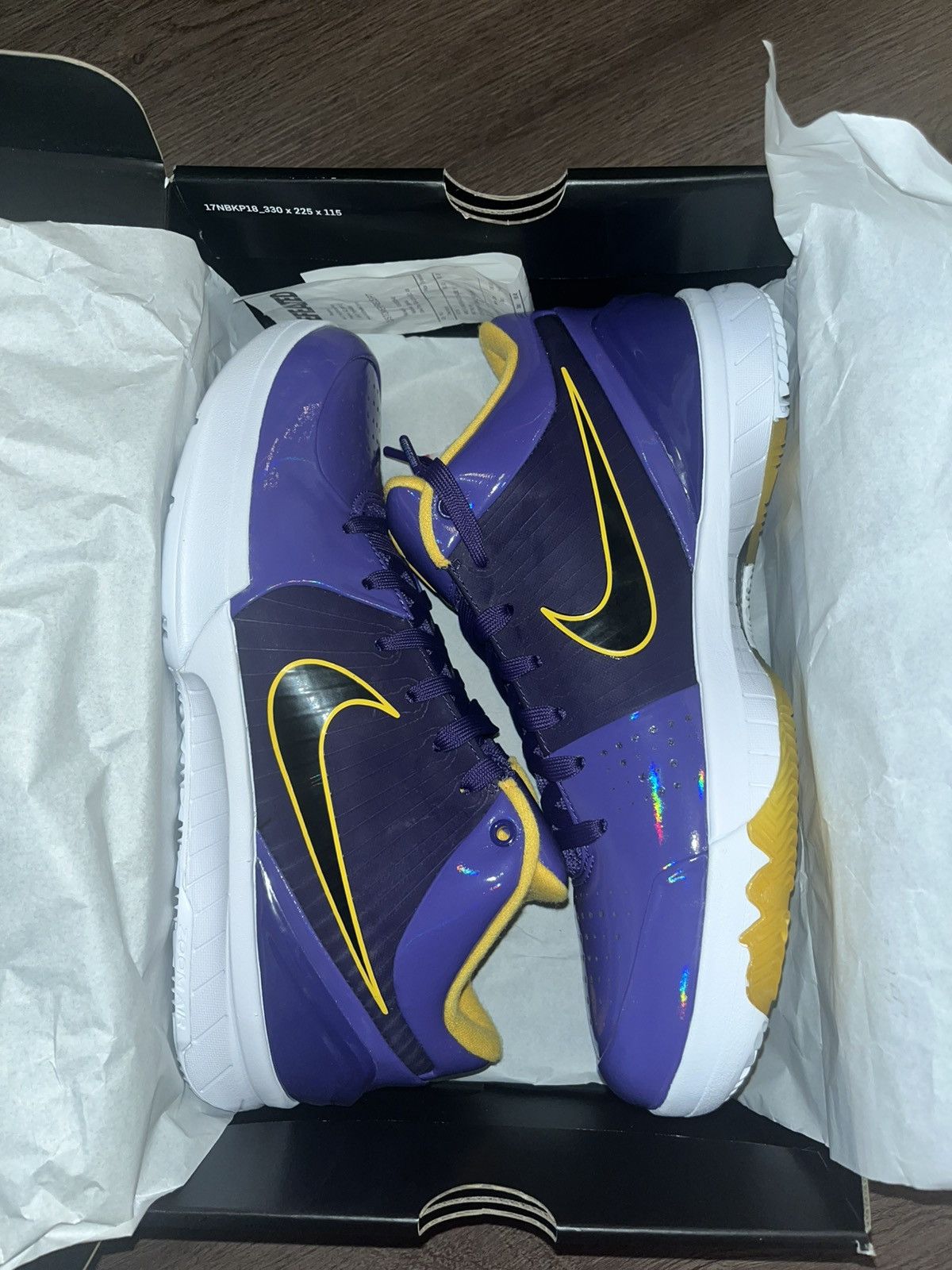 Other Nike Kobe 4 Protro Undefeated Los Angeles Lakers Size US 10 / EU 43 - 6 Thumbnail