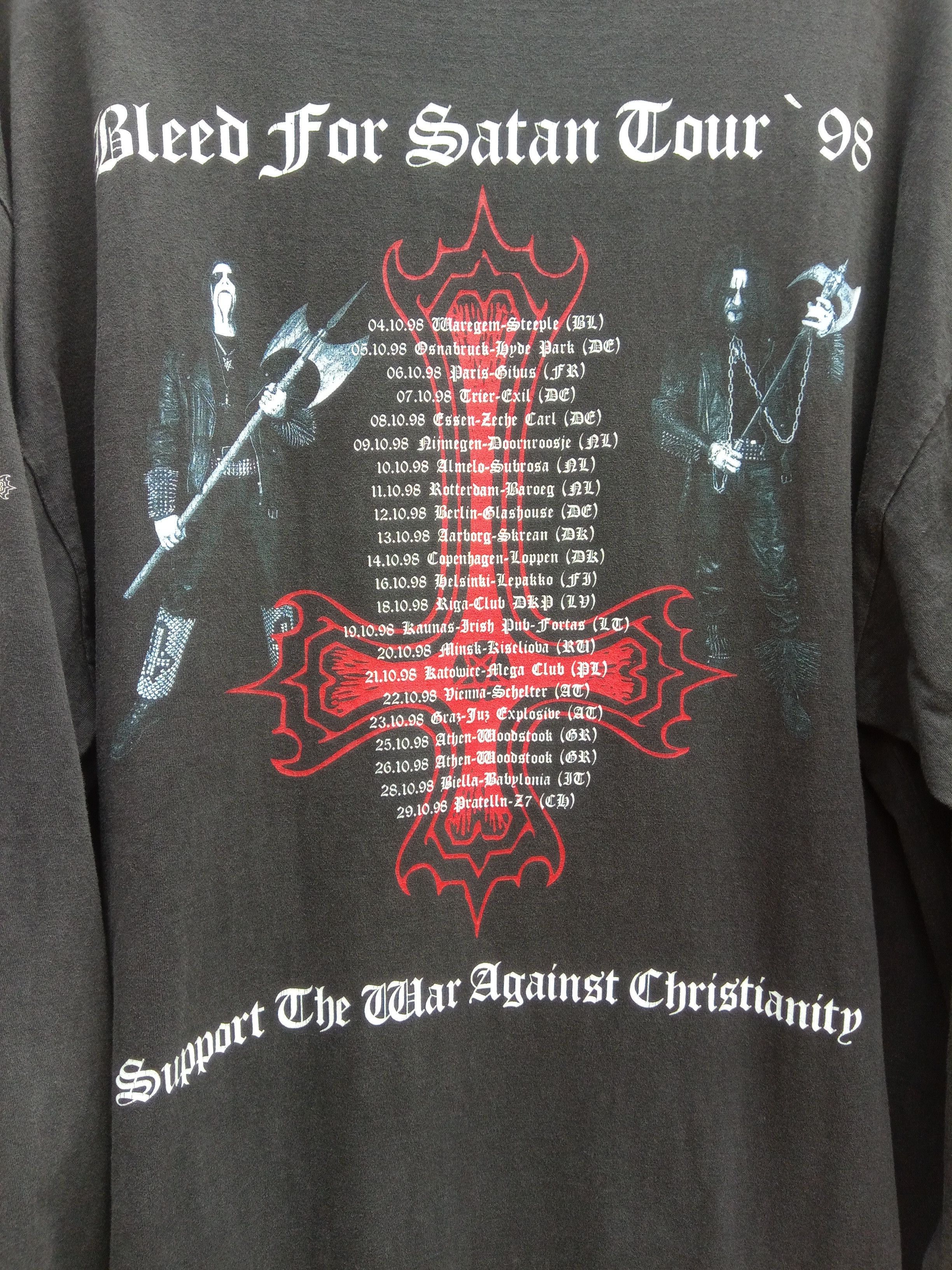 Band Tees × Vintage Vintage tour 1998 DARK FUNERAL bleed for satan tour '98 Size US XL / EU 56 / 4 - 6 Thumbnail