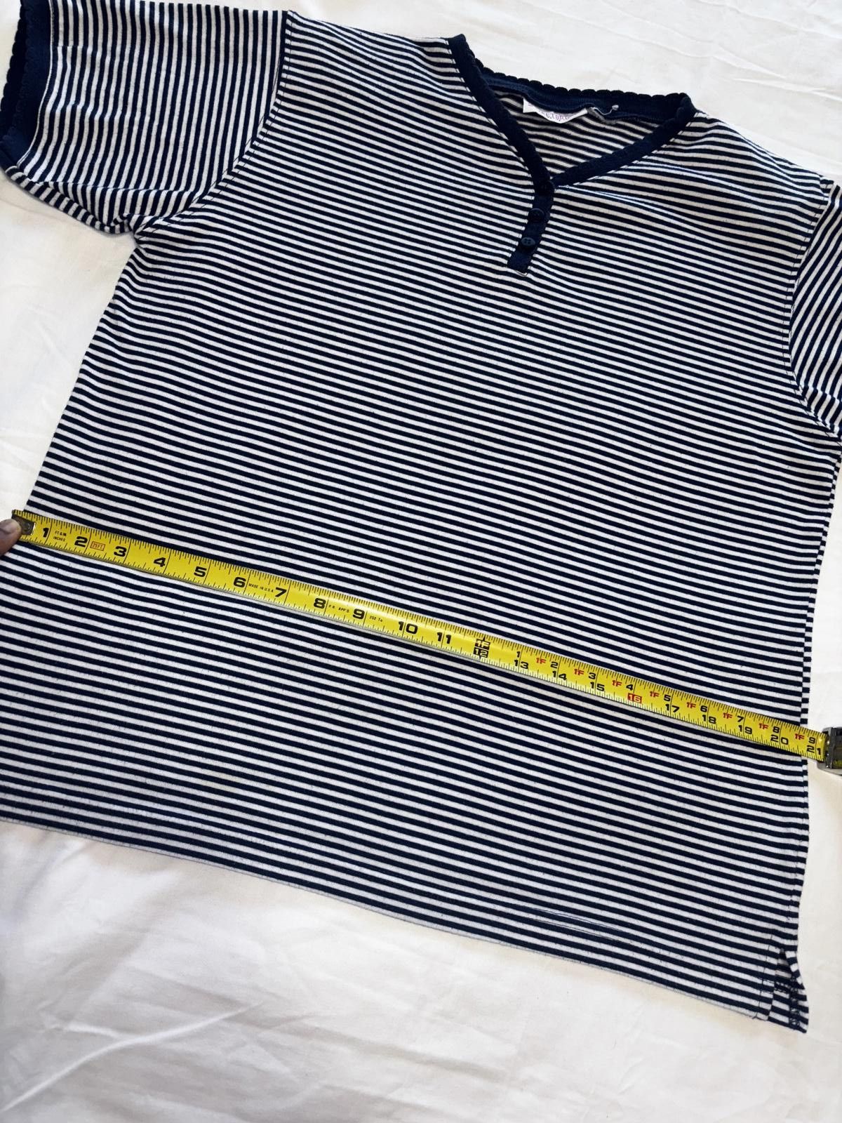 Designer Vintage Sweetbriar Petite Striped Tee - Navy and White Size M / US 6-8 / IT 42-44 - 6 Thumbnail