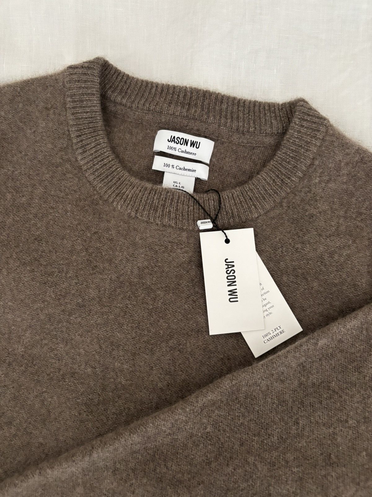 Other NWT Jason Wu 100% Cashmere 2-Ply Crewneck Men L Size US L / EU 52-54 / 3 - 17 Thumbnail