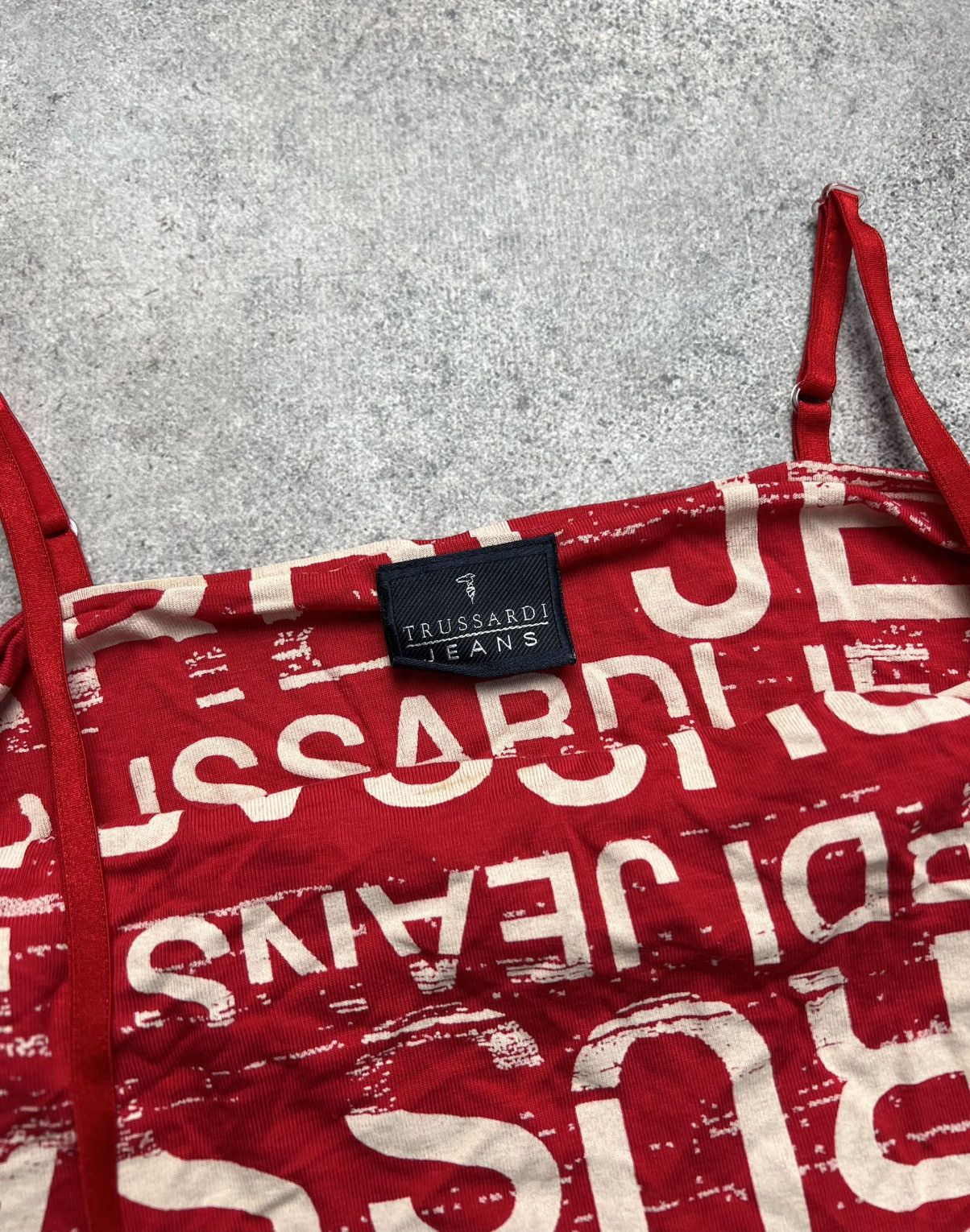Trussardi × Vintage Trussardi vintage monogram cropped tank top Size S / US 4 / IT 40 - 4 Thumbnail