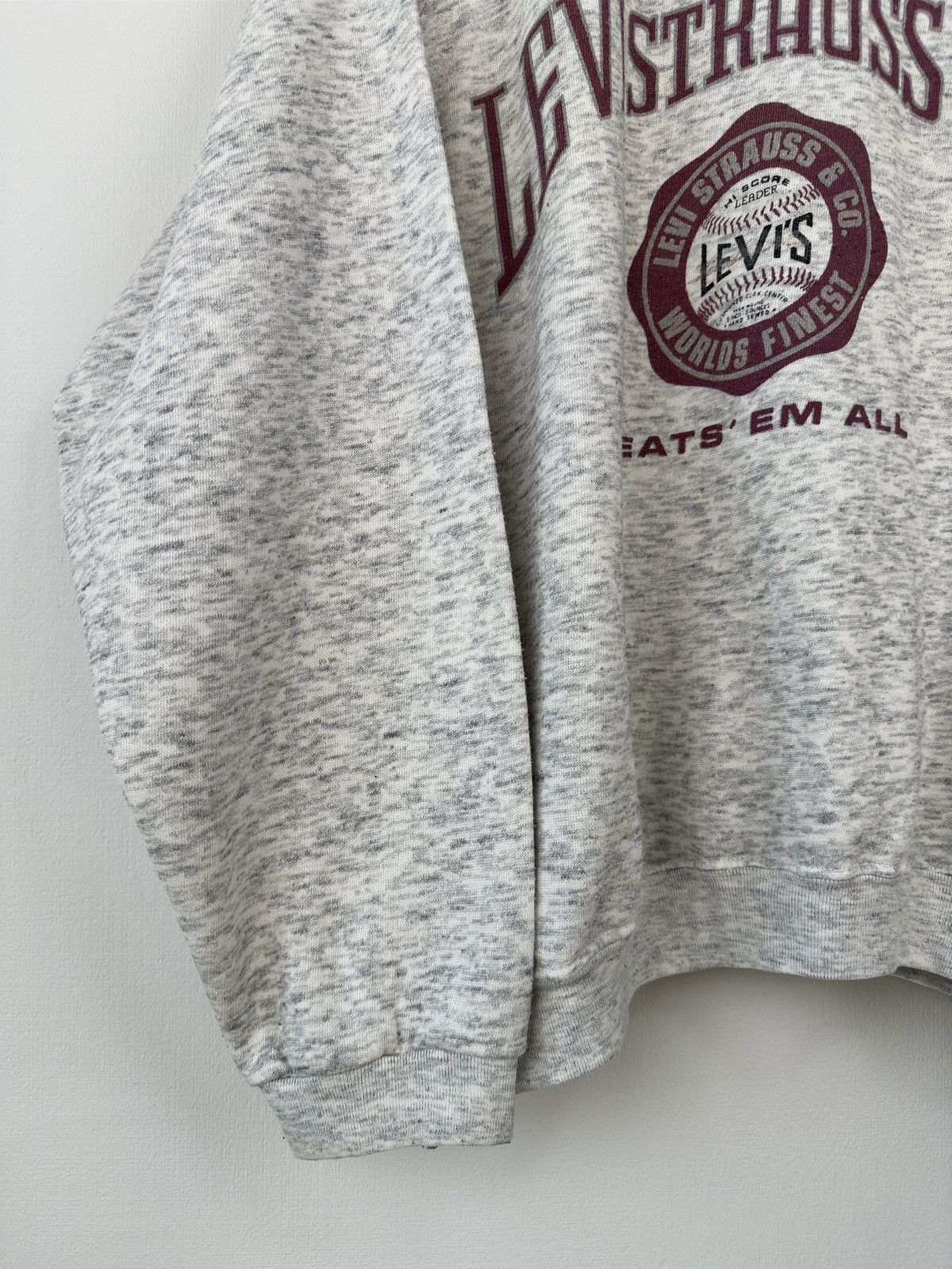 Levi's Vintage LEVI’S Big Logo Beats Em All Sweatshirt Boxy Fit Size US XL / EU 56 / 4 - 3 Thumbnail