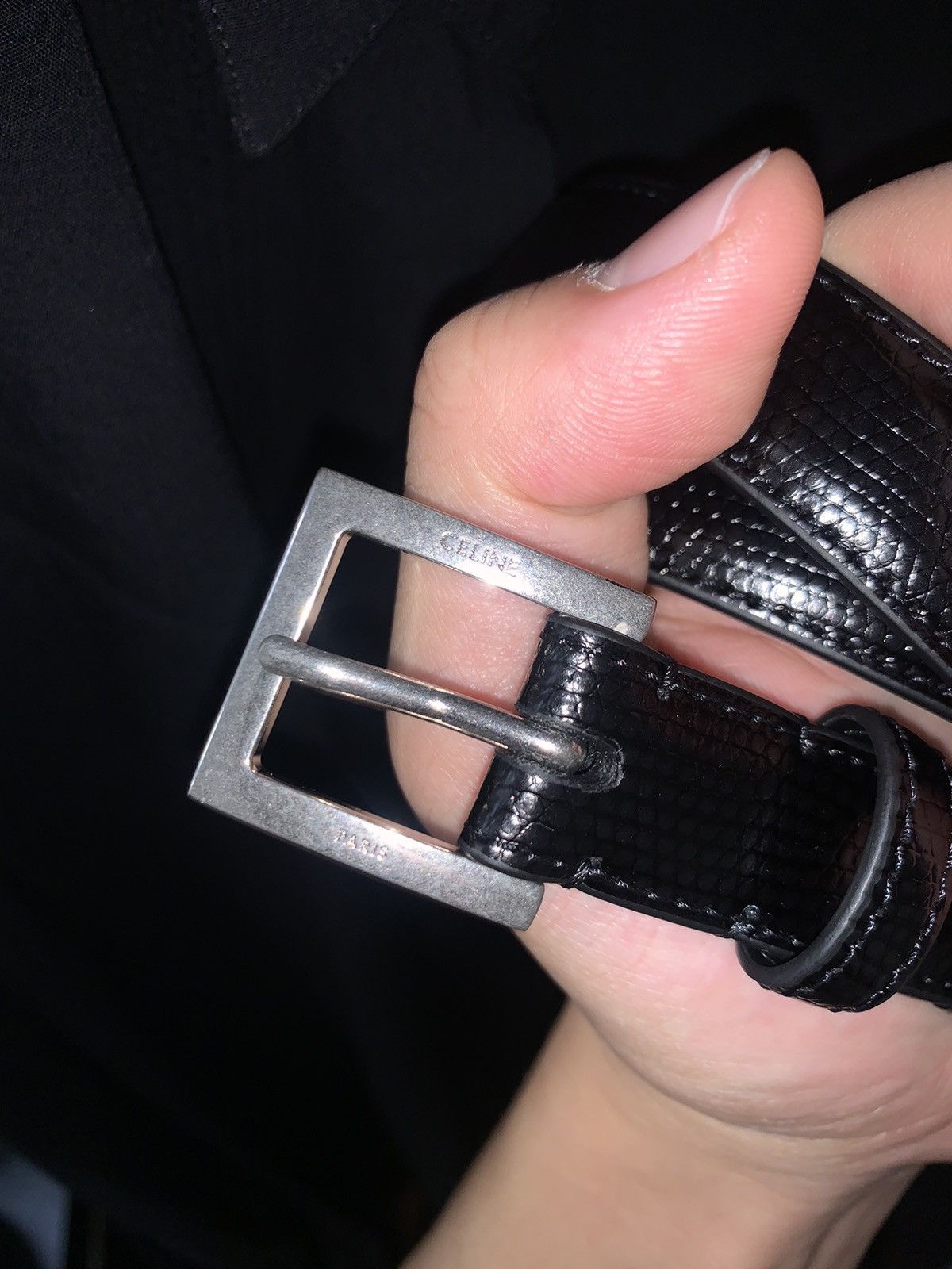 Celine Celine 2025SS Bc-13 Lizard Embossed Calfskin belt Size 34 - 2 Thumbnail