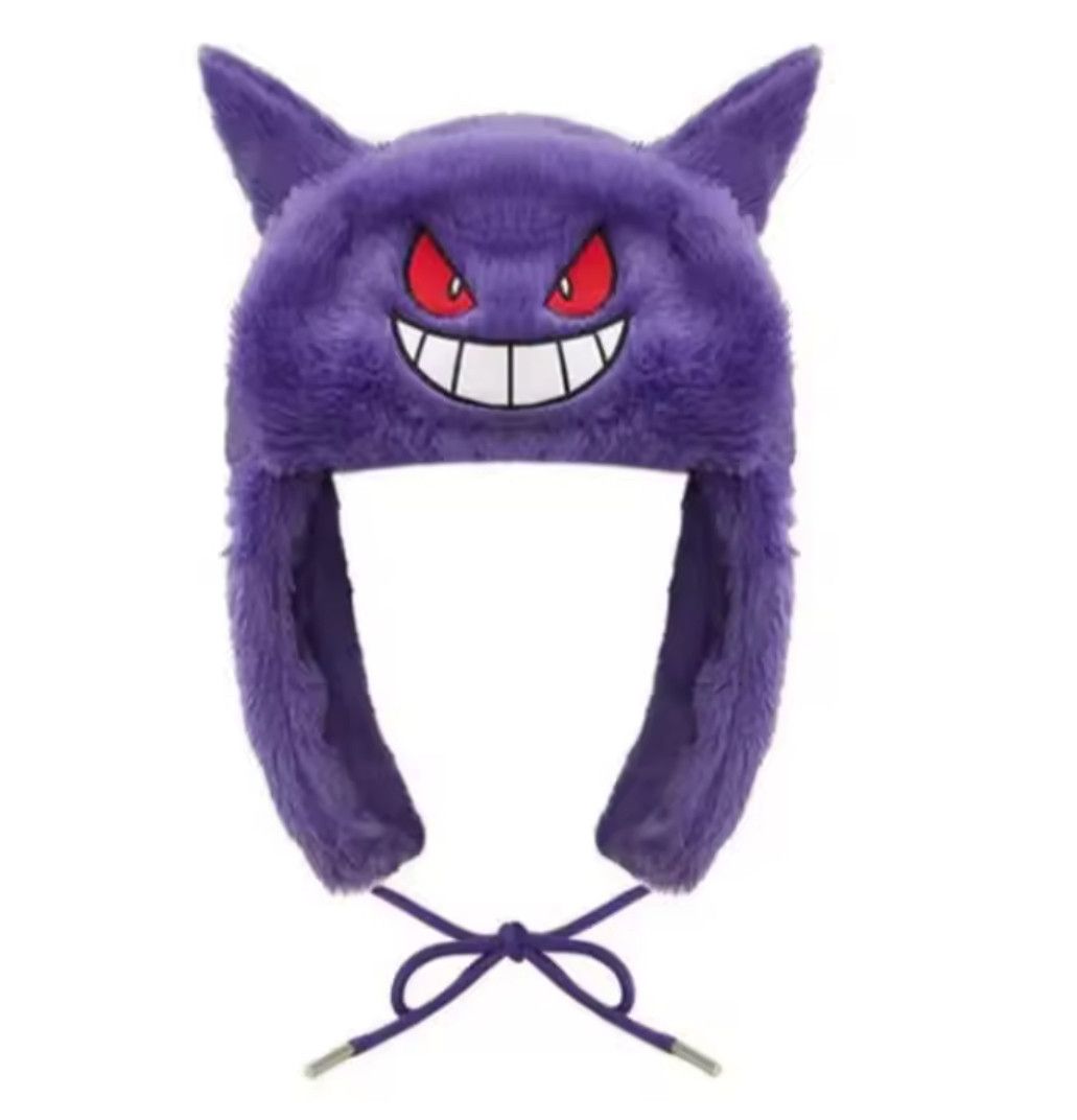Vintage Anime Gengar Ushanka Autumn Winter Warm Hat