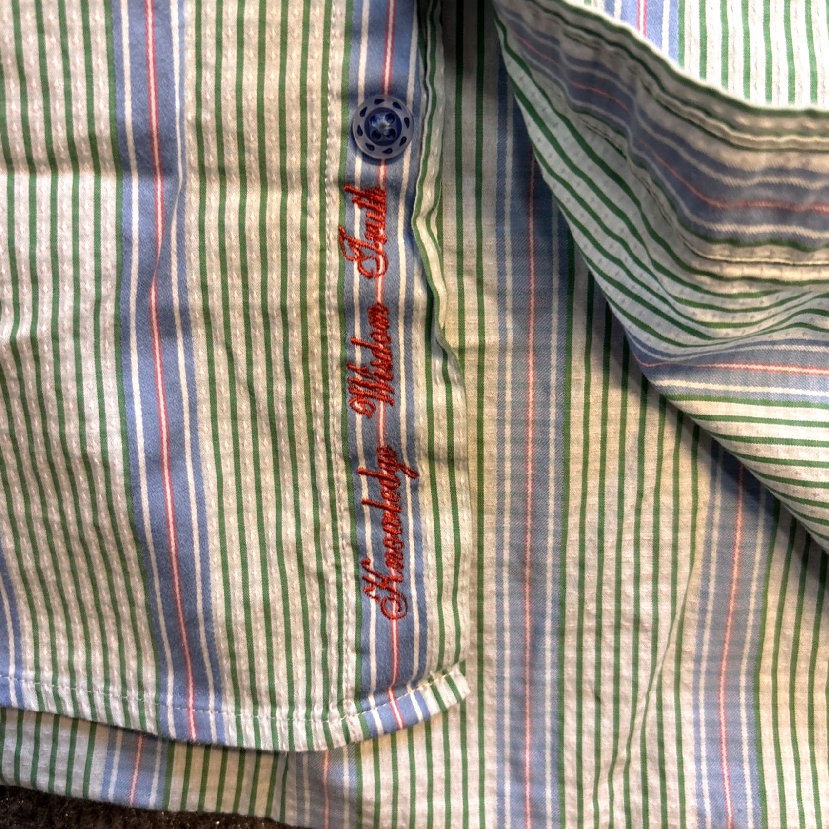 Robert Graham Robert Graham Long Sleeve Button-Down Vertical Stripes Flip Cuff Mens XL Pastels Size US XL / EU 56 / 4 - 3 Thumbnail