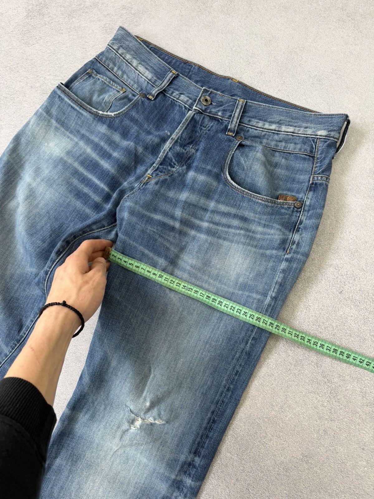 G-Star Vintage 00s Washed G-Star Diesel Hedi Slimane Style Jeans Size US 33 - 12 Thumbnail