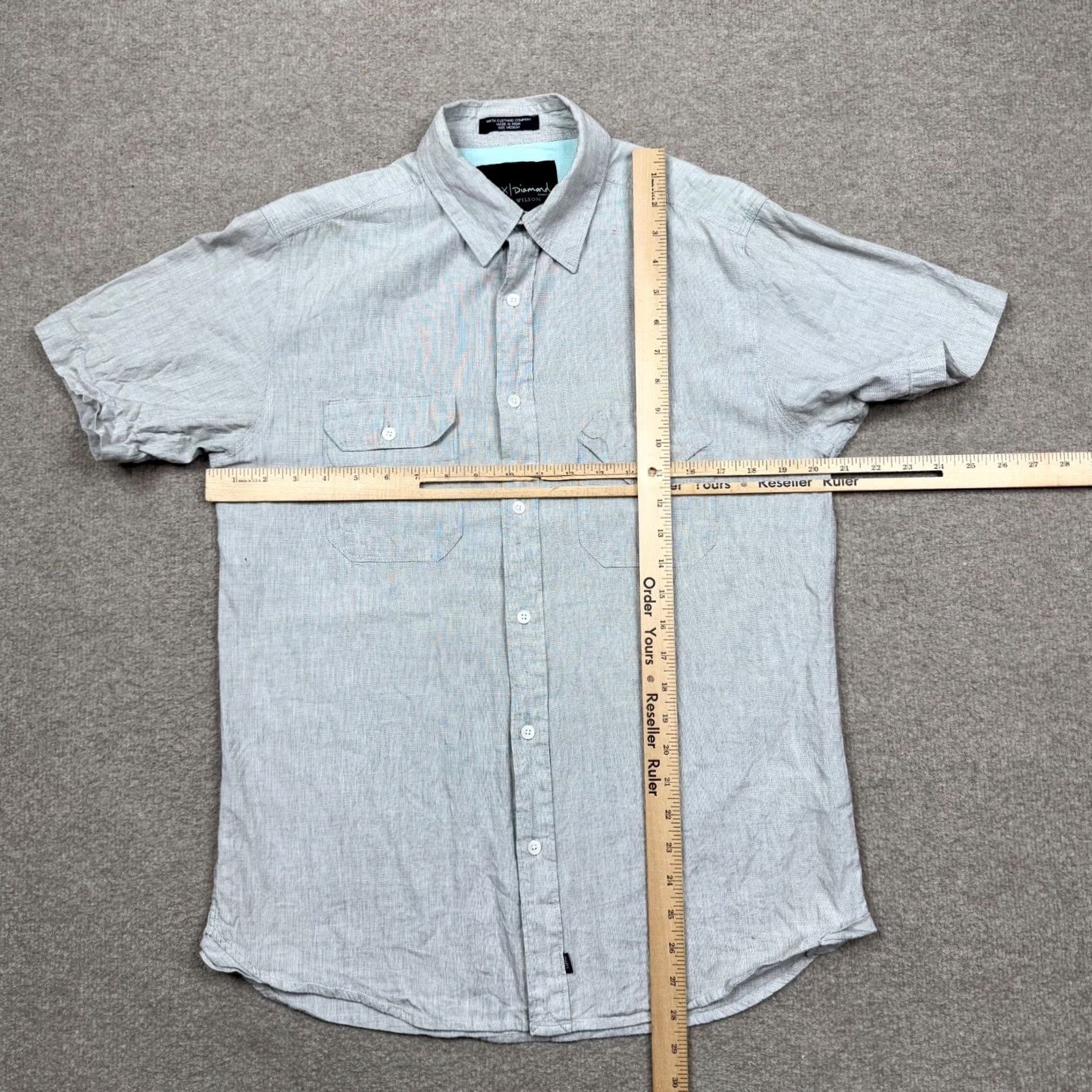 Diamond Supply Co. Diamond x Matix Button Up Shirt Size M Gray Short Sleeve Skater Size US M / EU 48-50 / 2 - 6 Thumbnail