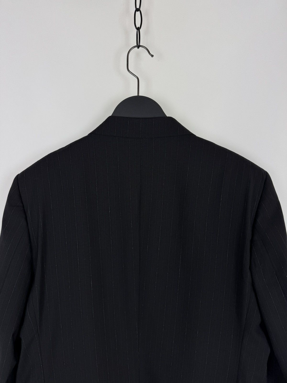 Dolce & Gabbana Dolce&Gabbana Striped Viscose Blend Classic Black Suit Size 54R - 12 Thumbnail