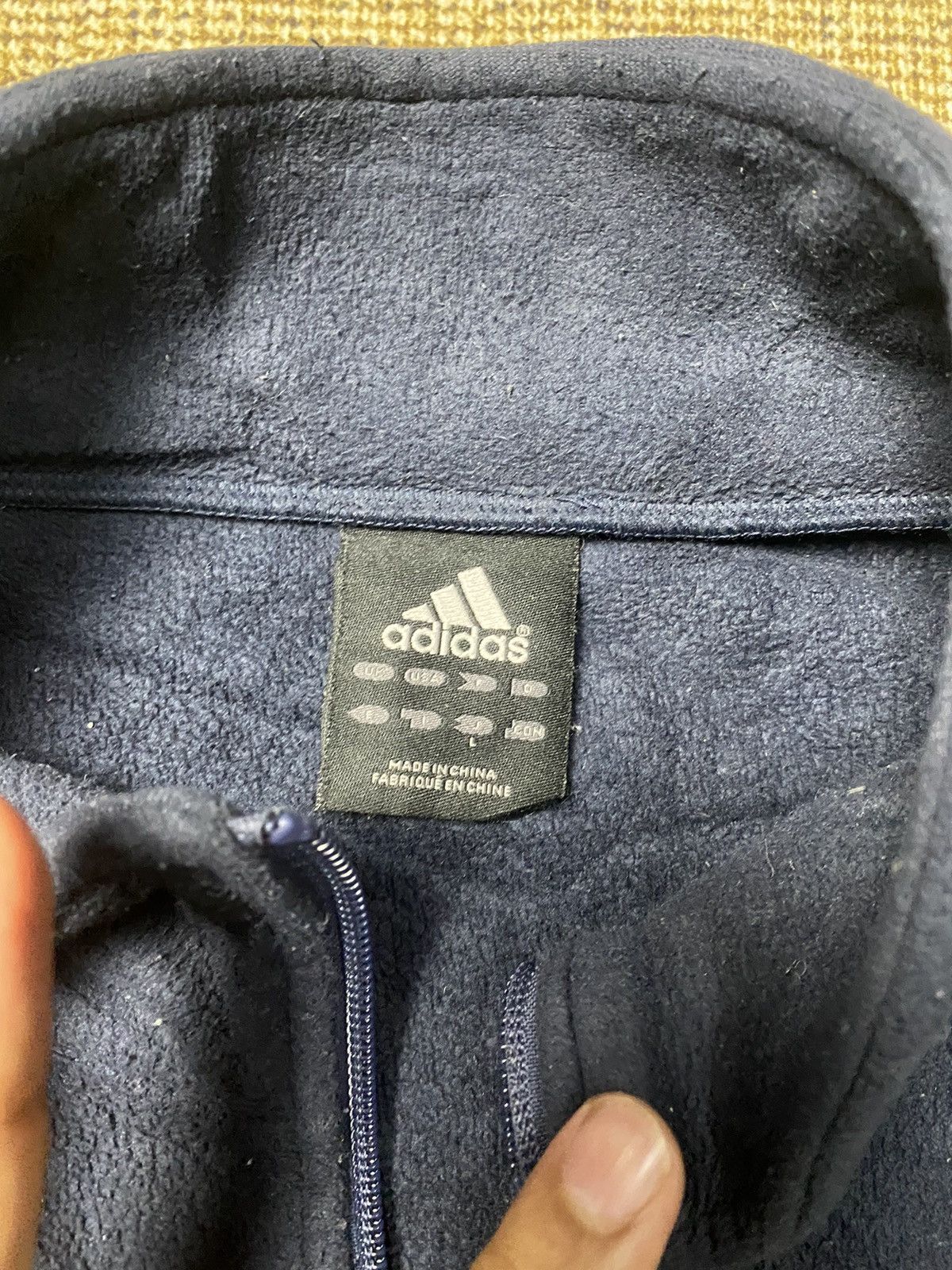 Adidas Adidas Fleece Zipper Jacket Size US L / EU 52-54 / 3 - 8 Thumbnail