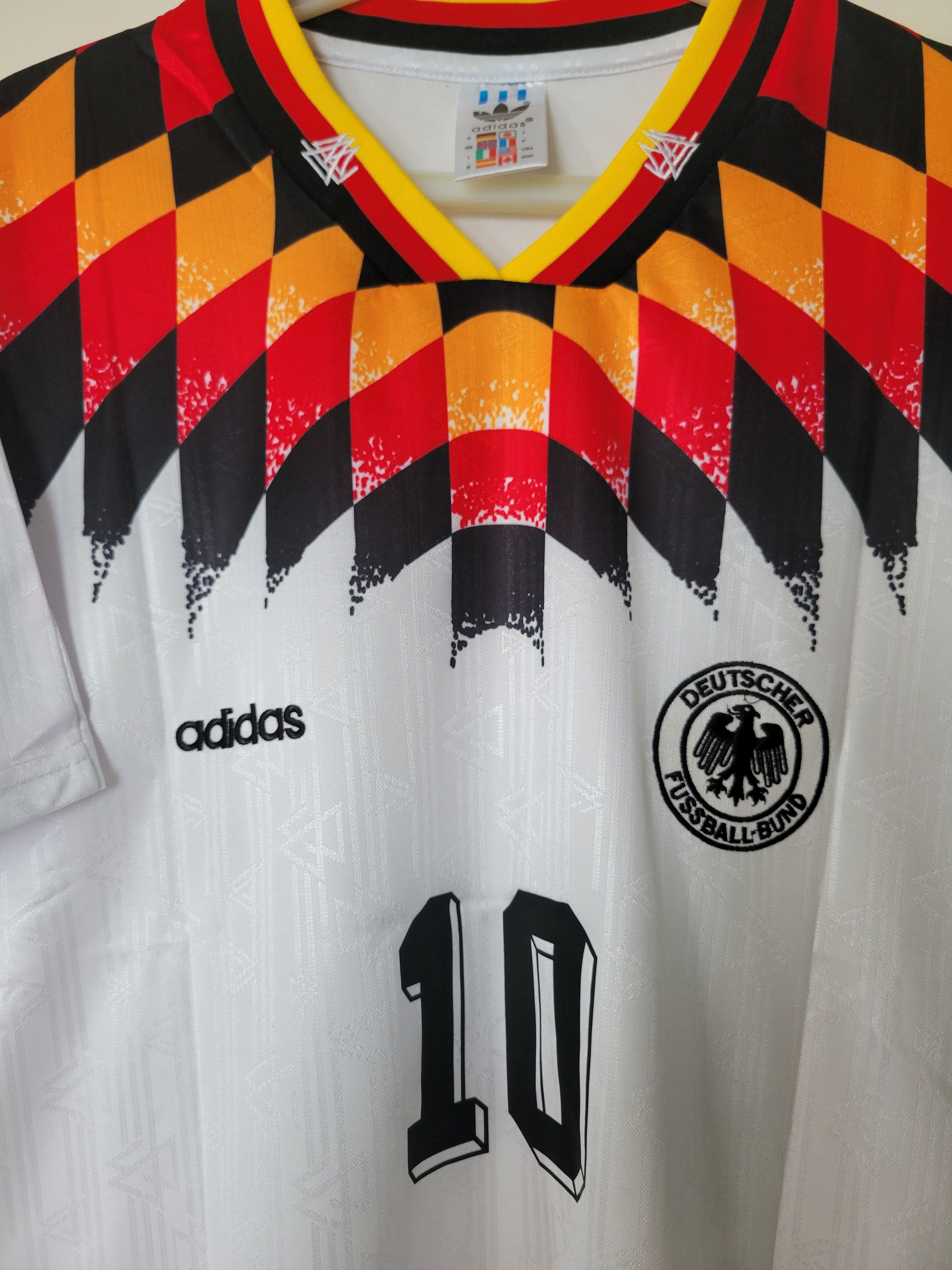 Other Matthäus 10 Germany 1994 Fußball vintage Trikot Jersey Size US L / EU 52-54 / 3 - 4 Thumbnail