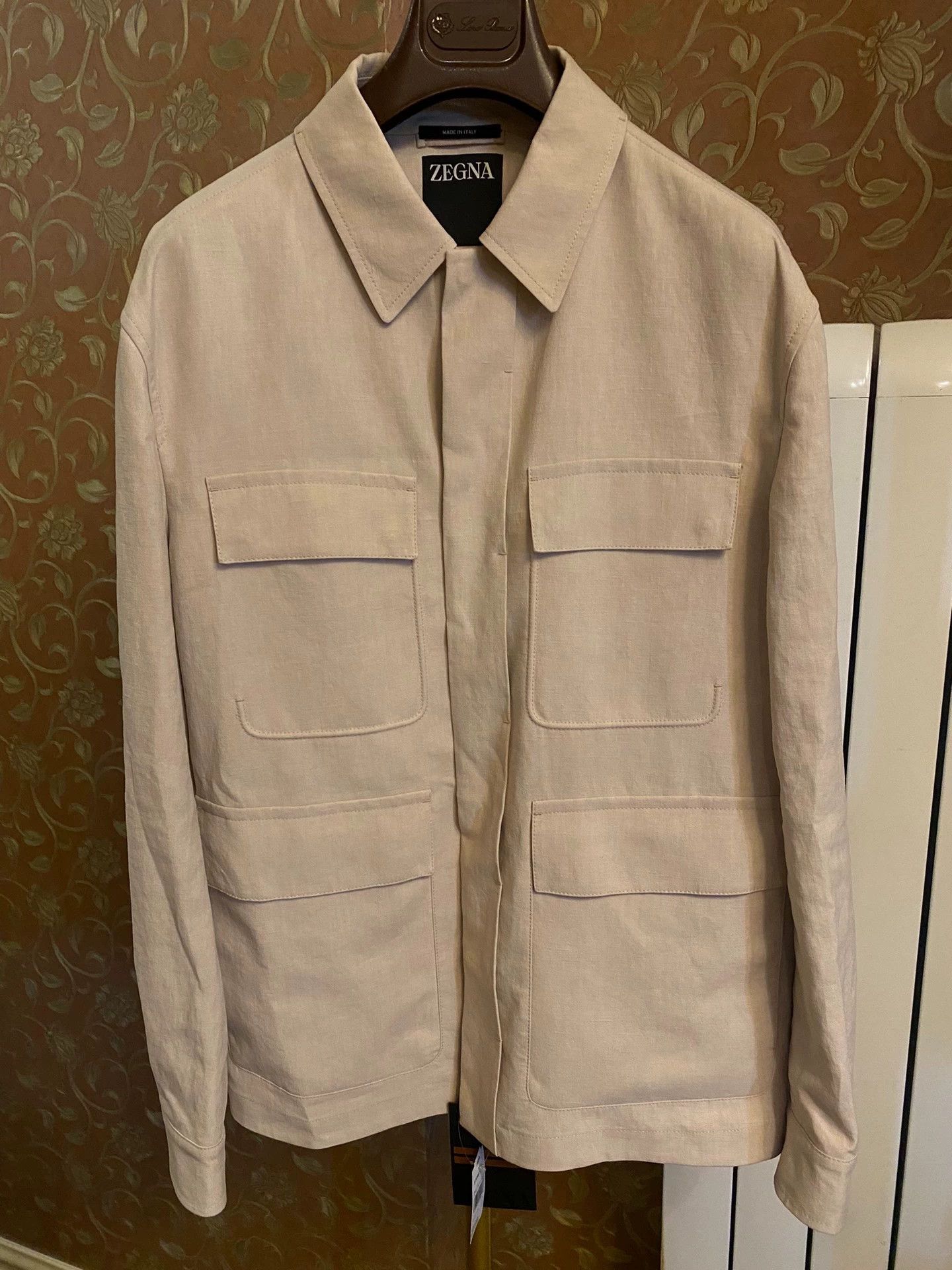 Ermenegildo Zegna Zegna New Logo Traveler 100% Linen 4-Pocket Jacket Size US M / EU 48-50 / 2 - 1 Thumbnail