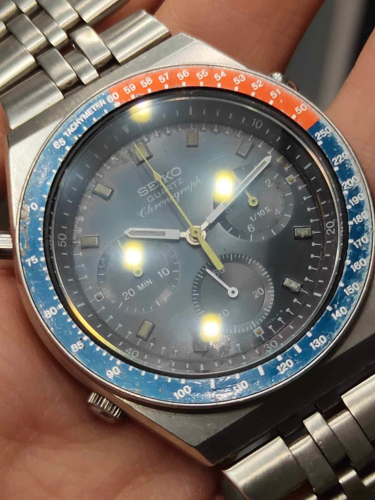 Seiko × Vintage Rare Vintage SEIKO 7A28-703A Pepsi Chronograph Men’s Watch Size ONE SIZE - 11 Thumbnail