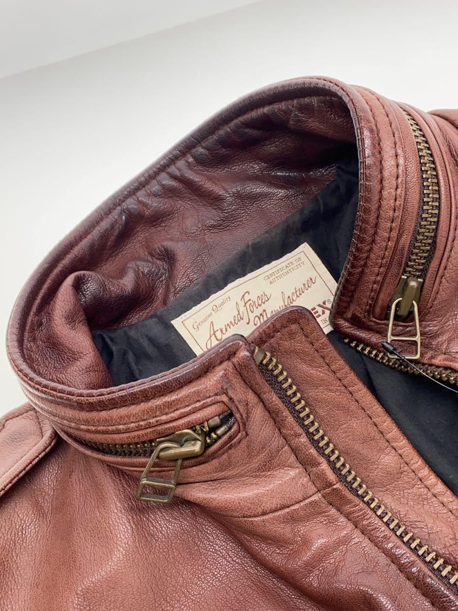 Avirex Avirex Leather Jacket Blouson Brown Size US XL / EU 56 / 4 - 7 Thumbnail