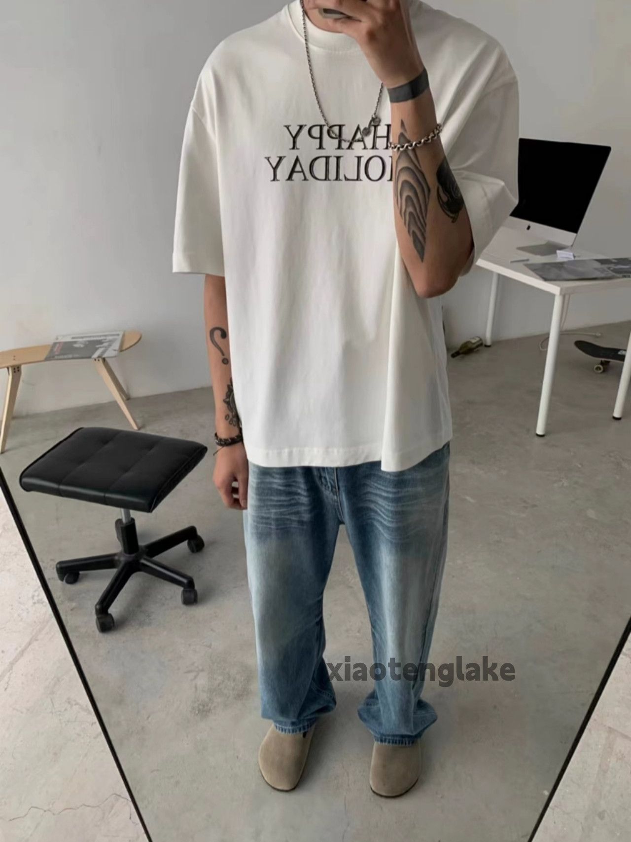 Jean × Vintage washed faded gradient loose baggy yuppie jeans Size US 32 / EU 48 - 6 Thumbnail