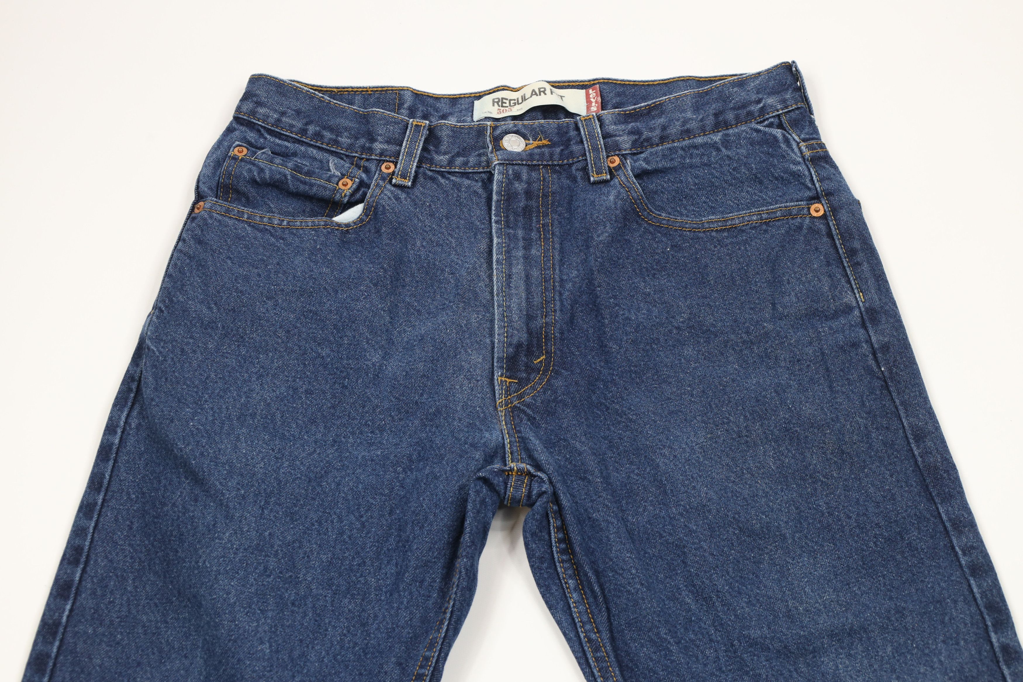 Levi's × Vintage Vintage Y2K Levis 505 Regular Fit Denim Jeans Blue Cotton Size US 33 - 2 Thumbnail