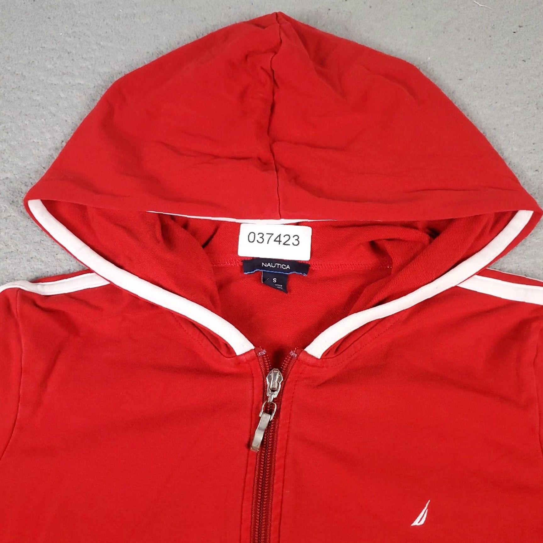 Nautica Nautica Hoodie Sweater Womens Small Red Full Zip Knit Long Sleeve Size S / US 4 / IT 40 - 2 Thumbnail