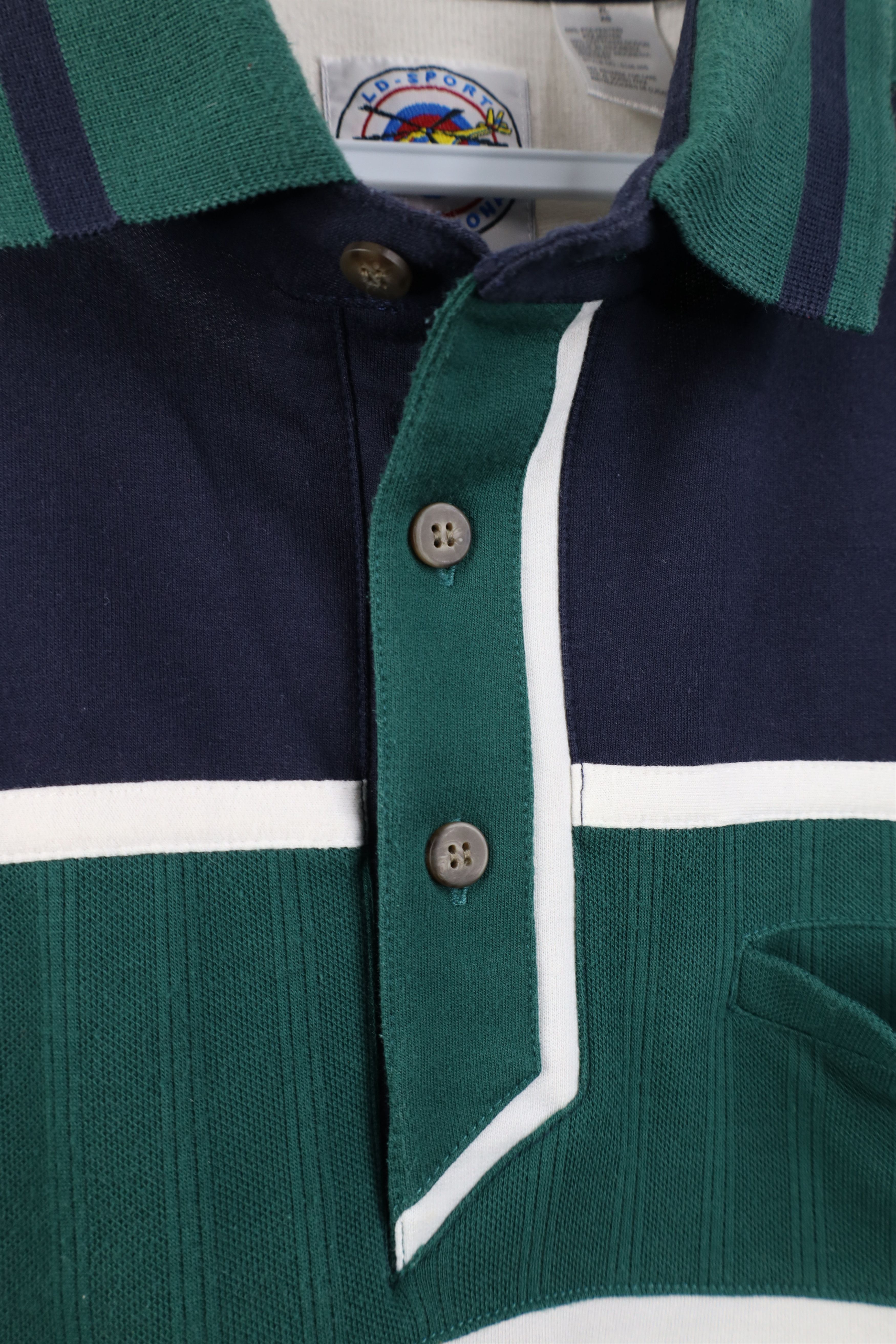 Vintage Vintage 90s Streetwear Block Collared Pullover Polo Shirt Size US XL / EU 56 / 4 - 5 Thumbnail
