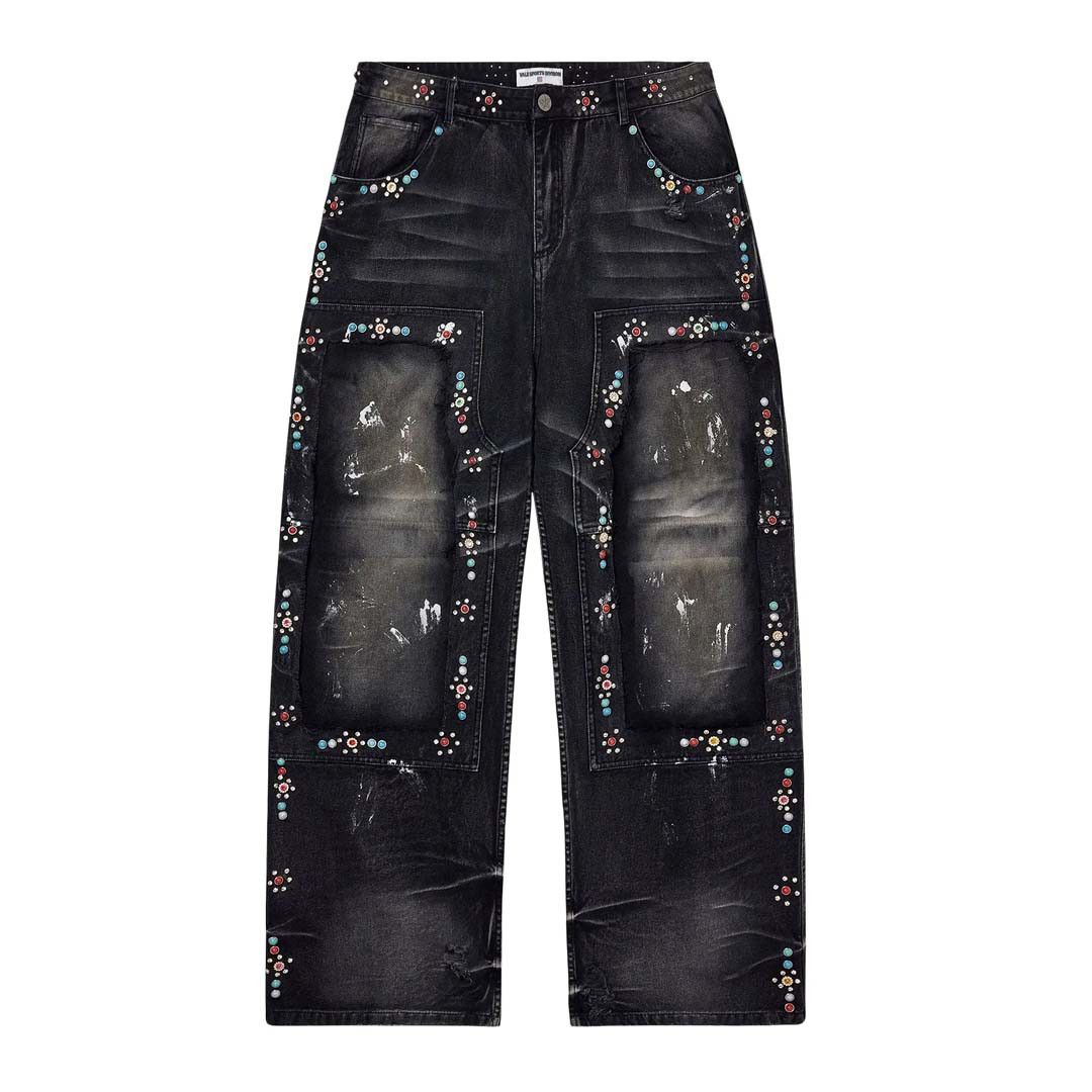 Vale Forever DIY Carpenter Jeans Black Size US 30 / EU 46 - 1 Thumbnail