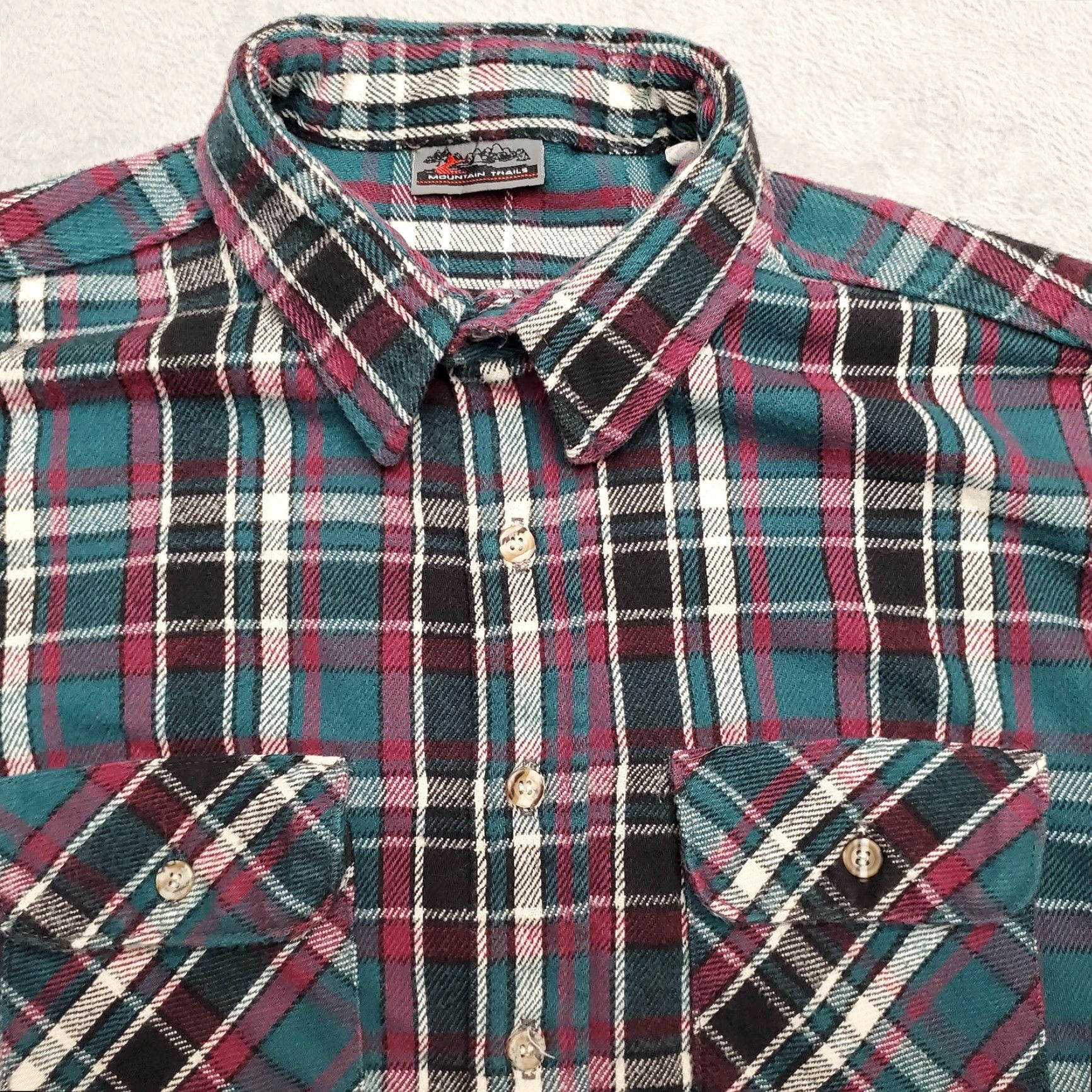 Rails VINTAGE Mountain Trails Shirt Mens XL Green Plaid Flannel Outdoors Up North Shirt Mens XL Green Plaid Flannel Outdoors Up North Size US XL / EU 56 / 4 - 2 Thumbnail